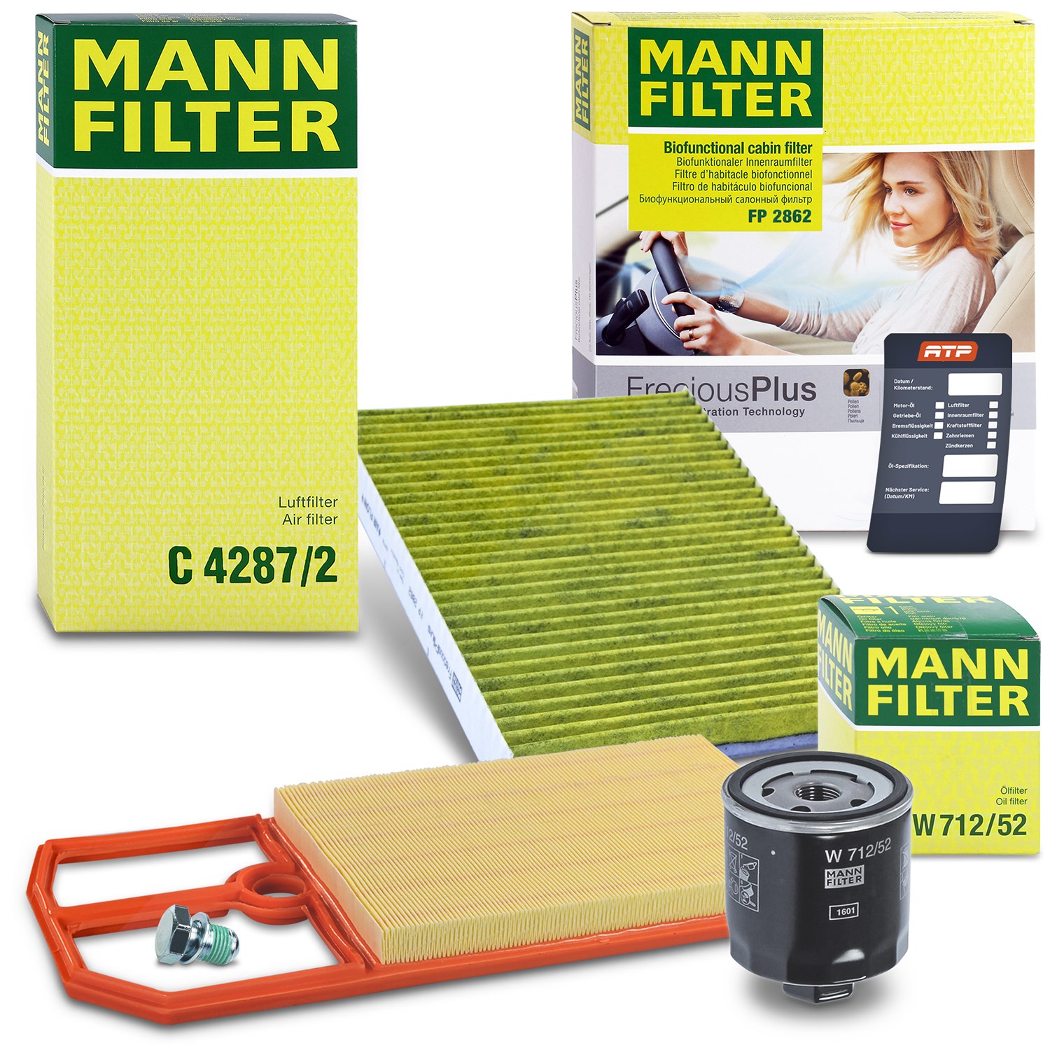 Mann-filter Inspektionspaket Filtersatz SET A [Hersteller-Nr. 10491965] für VW, Skoda