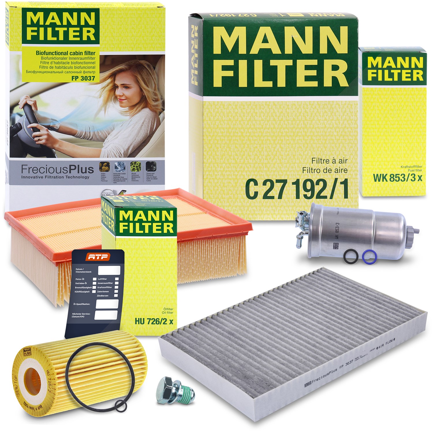 Mann-filter Inspektionspaket Filtersatz SET B [Hersteller-Nr. 10491967] für Audi