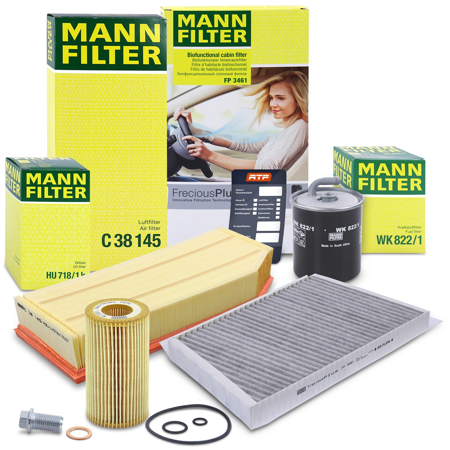 Mann-filter Inspektionspaket Filtersatz SET B [Hersteller-Nr. 10491969] für Mercedes-Benz