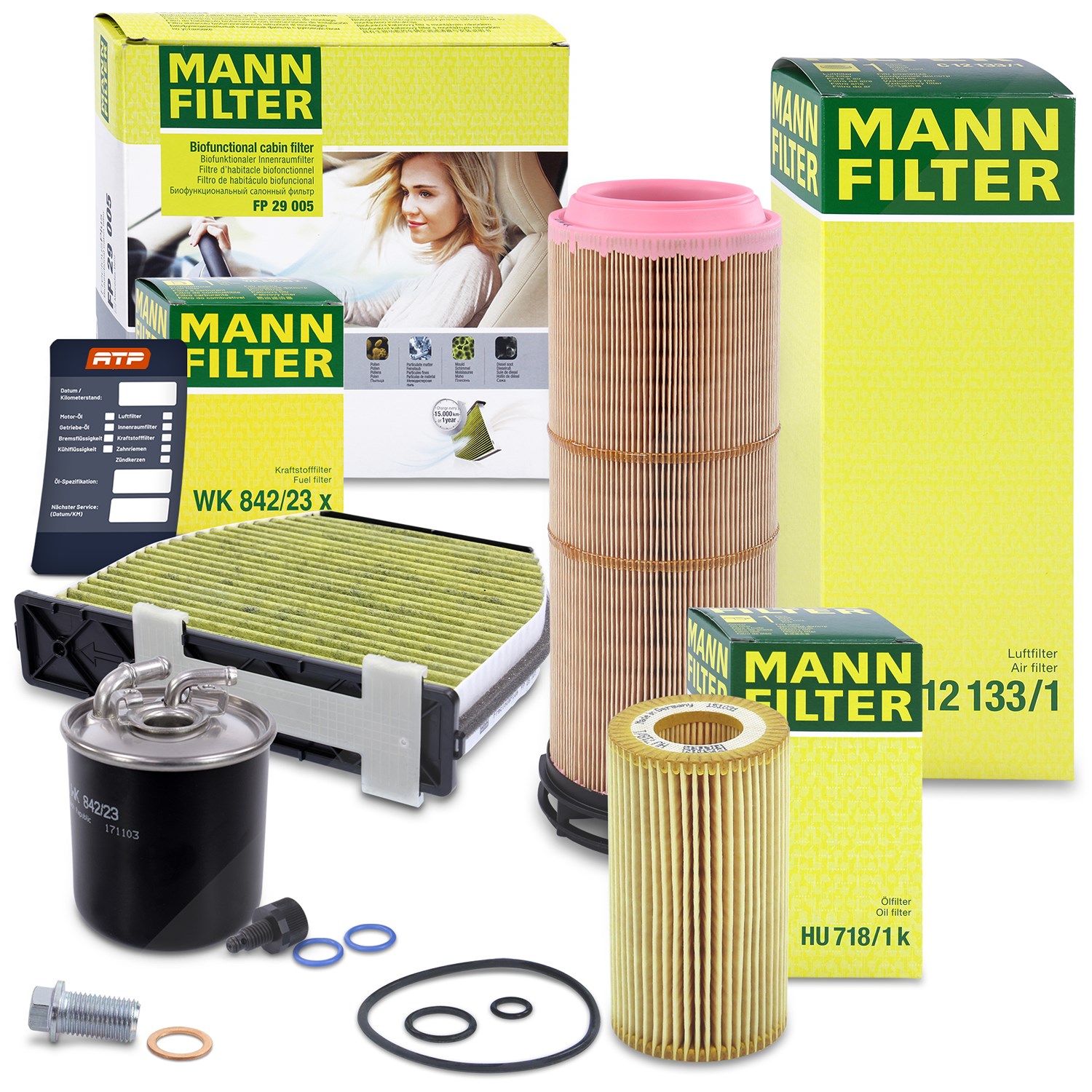 Mann-filter Inspektionspaket Filtersatz SET B [Hersteller-Nr. 10491973] für Mercedes-Benz