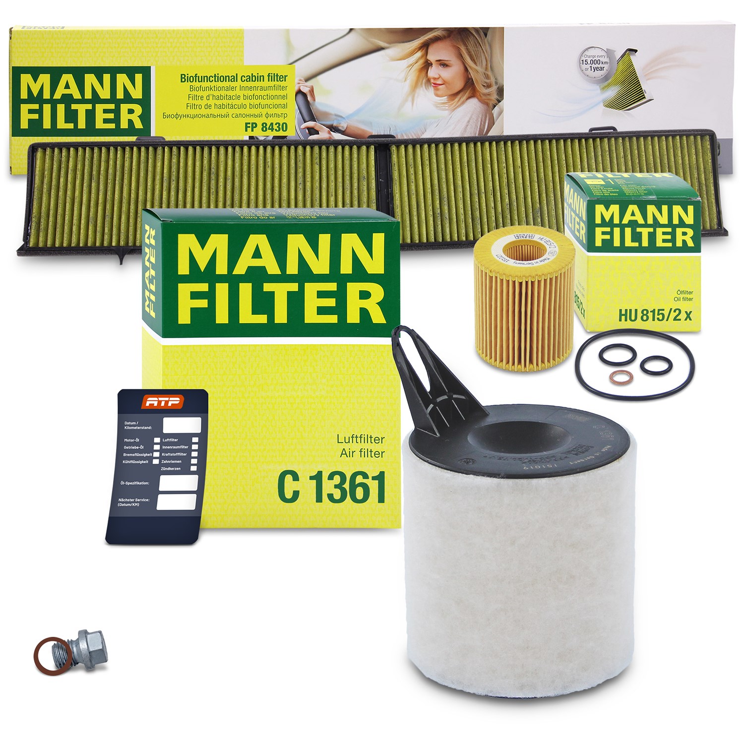 Mann-filter Inspektionspaket Filtersatz SET A [Hersteller-Nr. 10491970] für BMW
