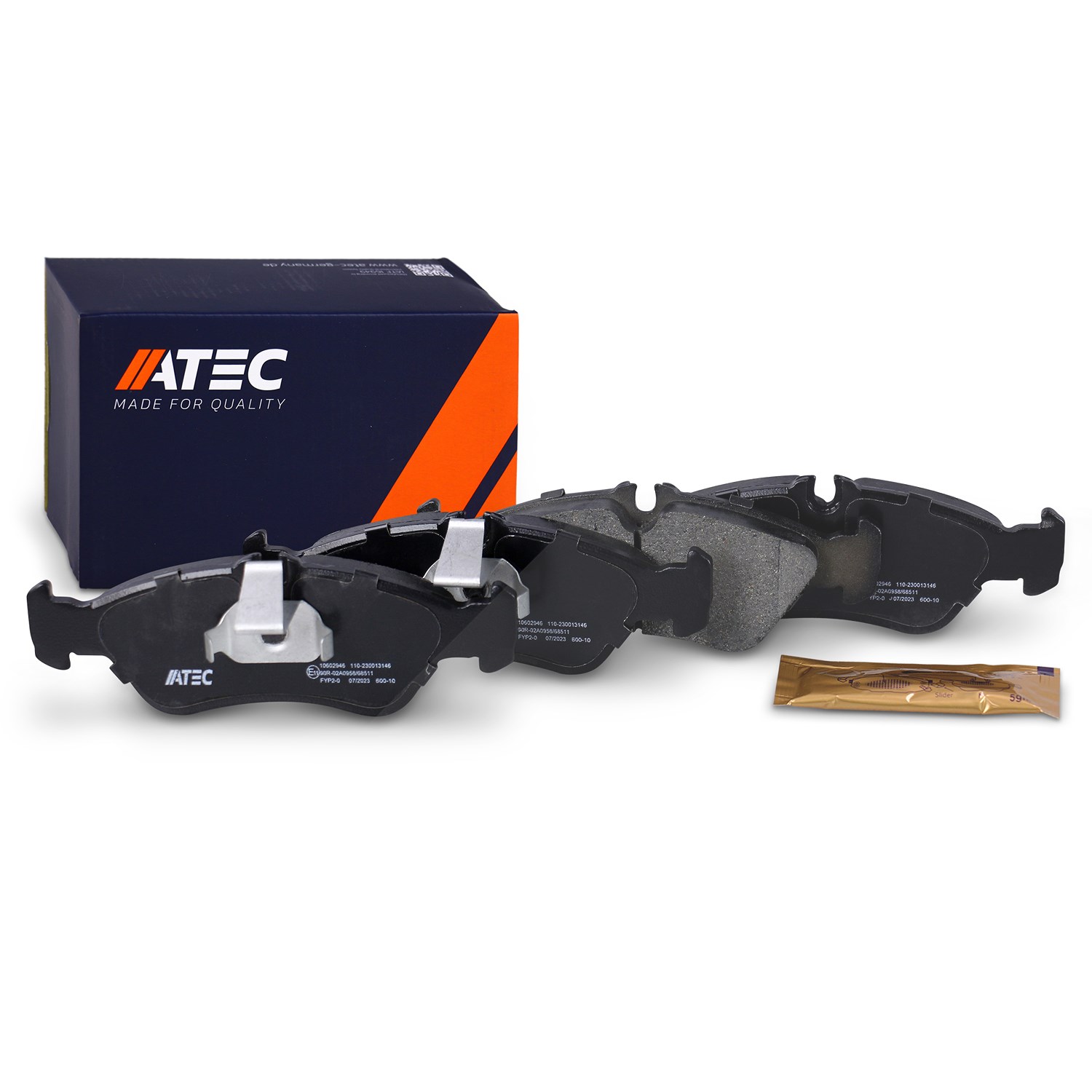 Atec Bremsbeläge hinten (Satz) [Hersteller-Nr. 10602946] für VW, Mercedes-Benz