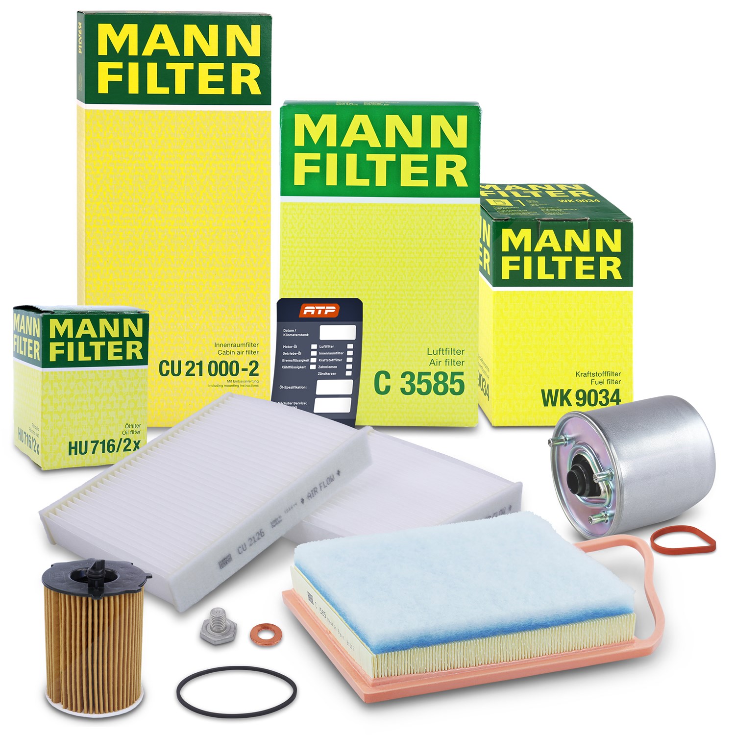 Mann-filter Inspektionspaket Filtersatz SET B [Hersteller-Nr. 10492190] für Peugeot, Citroën