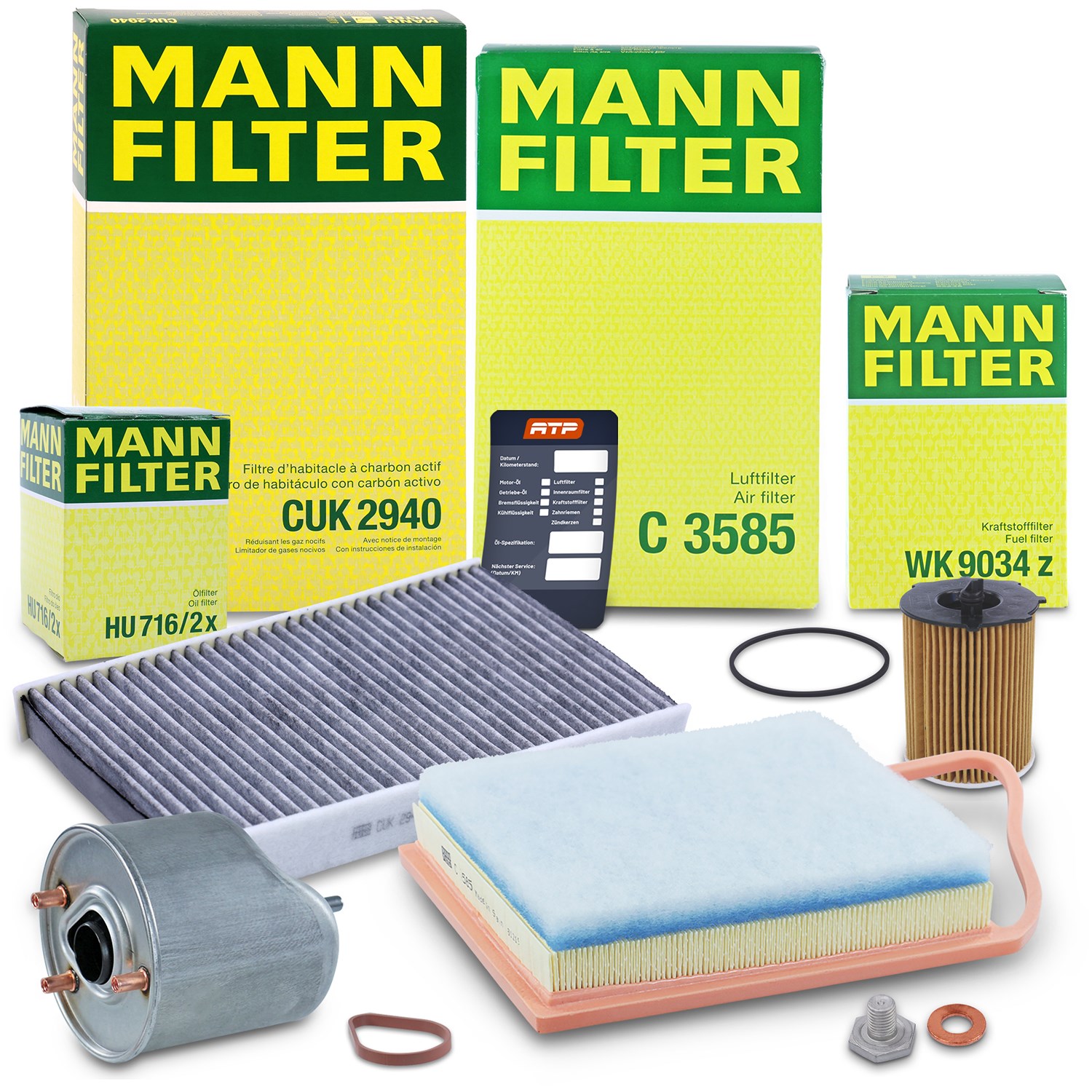 Mann-filter Inspektionspaket Filtersatz SET B [Hersteller-Nr. 10492191] für Peugeot, Citroën
