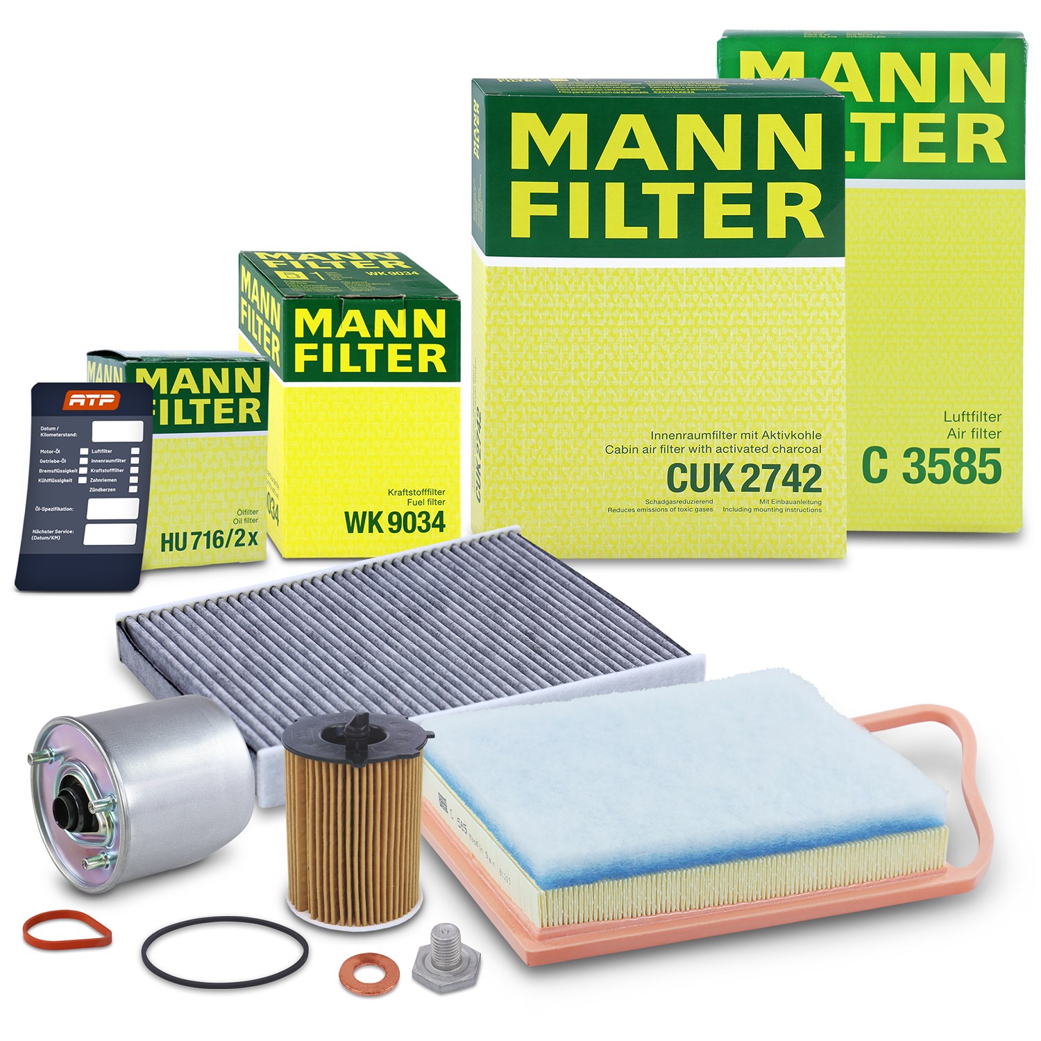 Mann-filter Inspektionspaket Filtersatz SET B [Hersteller-Nr. 10492193] für Citroën