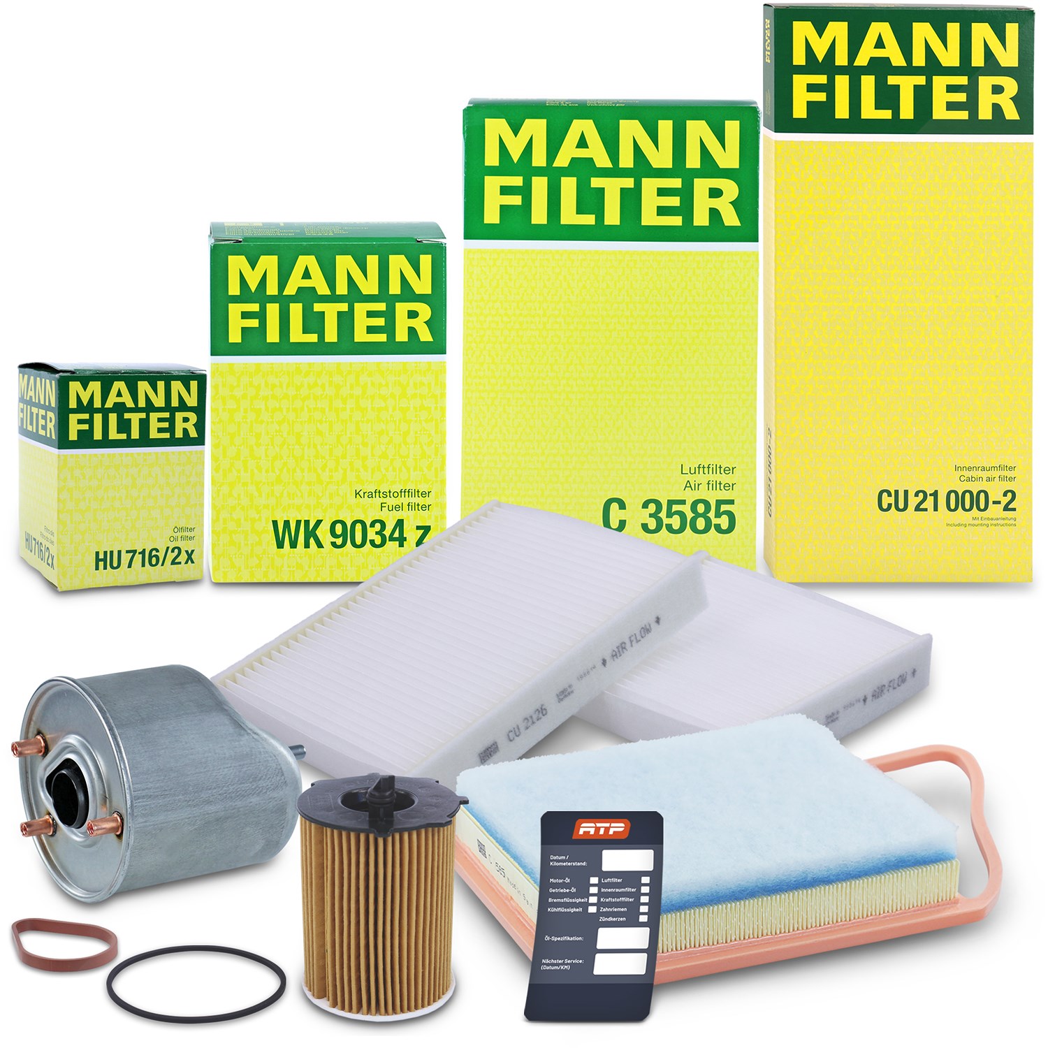 Mann-filter Inspektionspaket Filtersatz SET B [Hersteller-Nr. 10492198] für Citroën, Peugeot
