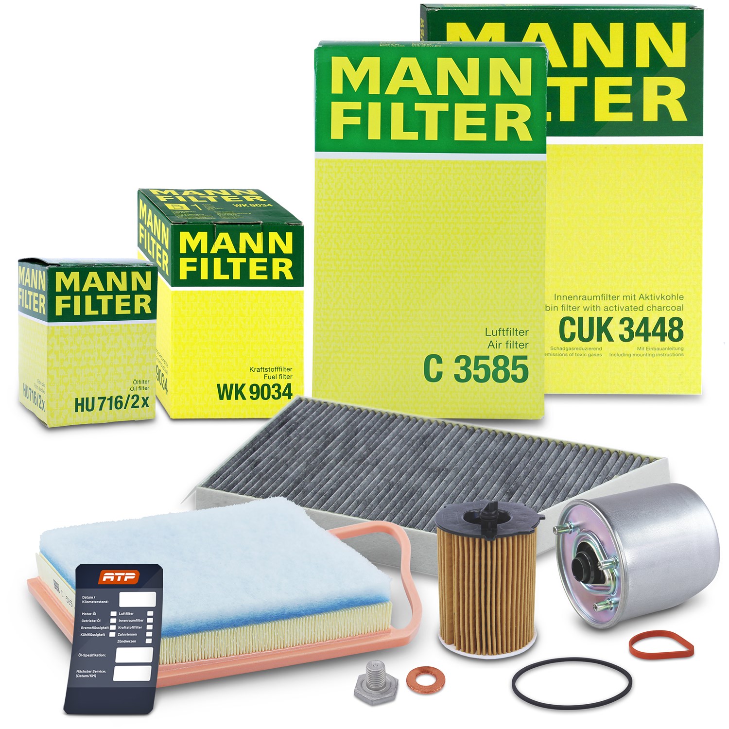 Mann-filter Inspektionspaket Filtersatz SET B [Hersteller-Nr. 10492201] für Peugeot