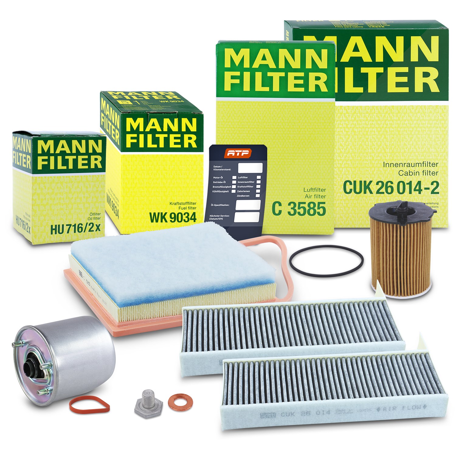 Mann-filter Inspektionspaket Filtersatz SET B [Hersteller-Nr. 10492202] für Peugeot