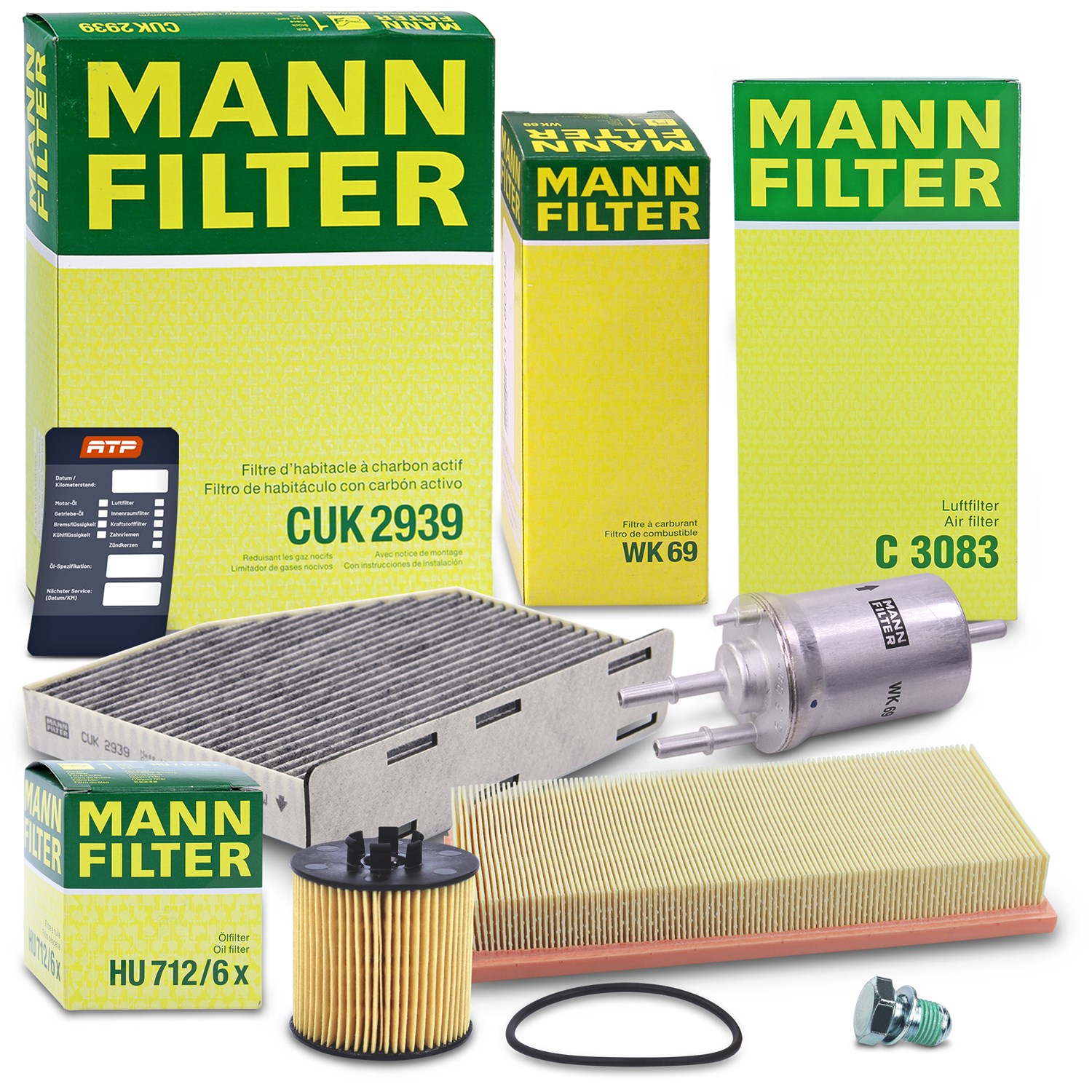 Mann-filter Inspektionspaket Filtersatz SET B [Hersteller-Nr. 10492185] für VW