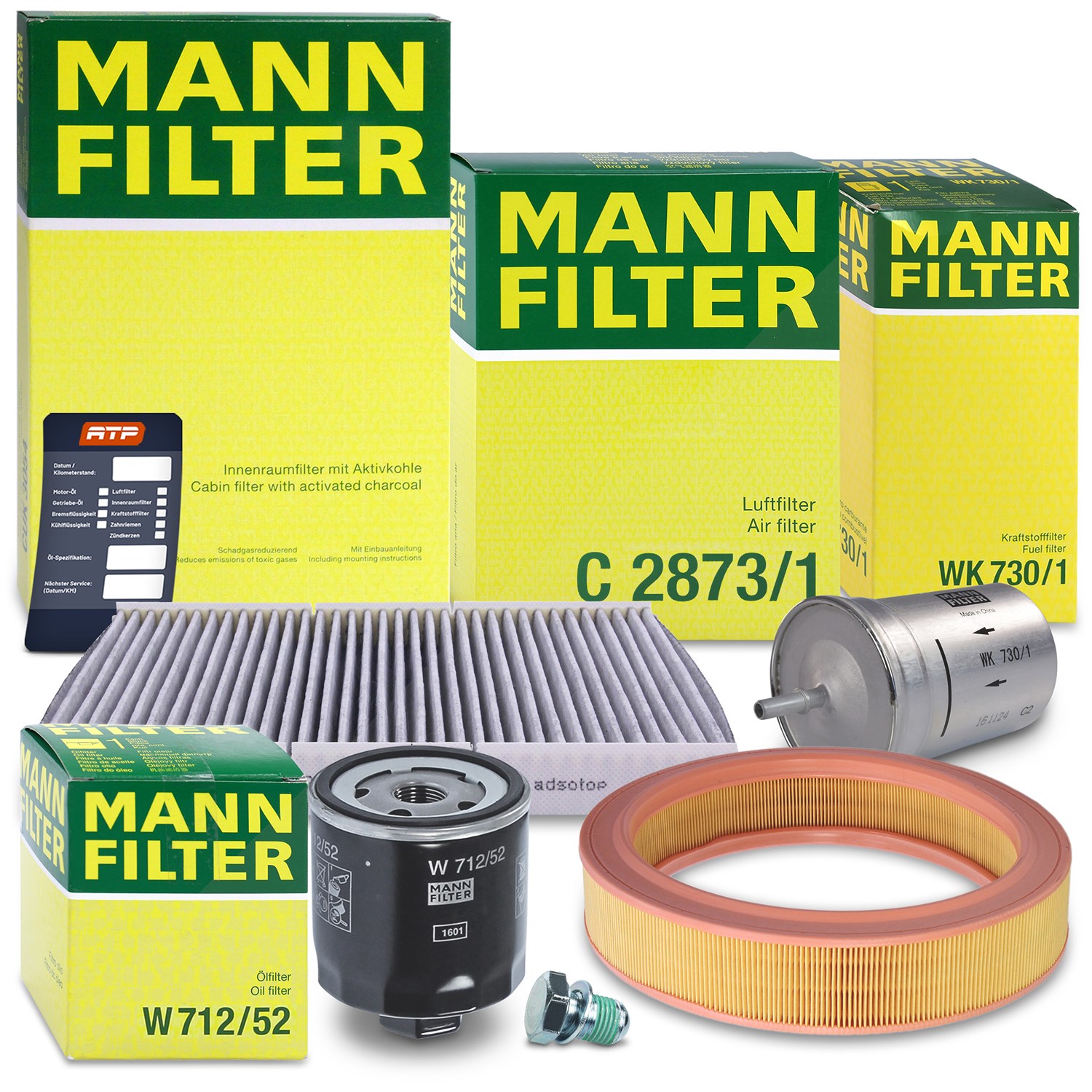 Mann-filter Inspektionspaket Filtersatz SET B [Hersteller-Nr. 10492205] für Skoda