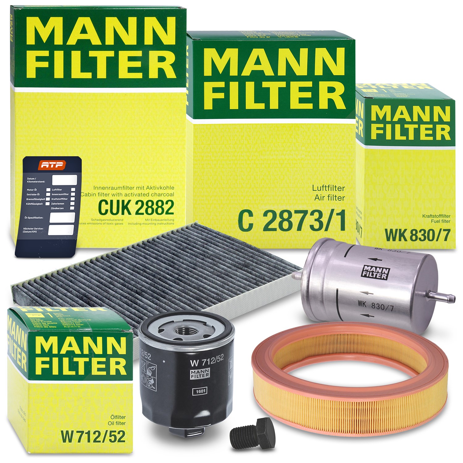 Mann-filter Inspektionspaket Filtersatz SET B [Hersteller-Nr. 10492207] für VW