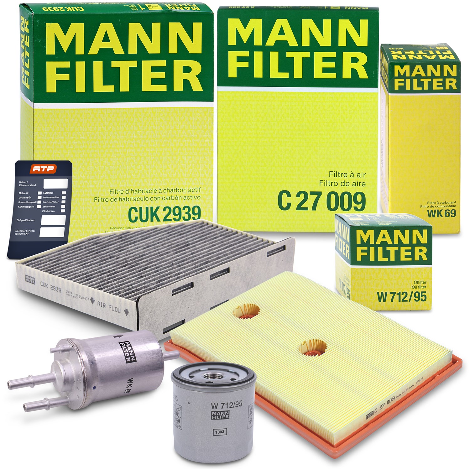 Mann-filter Inspektionspaket Filtersatz SET B [Hersteller-Nr. 10492182] für Skoda, VW