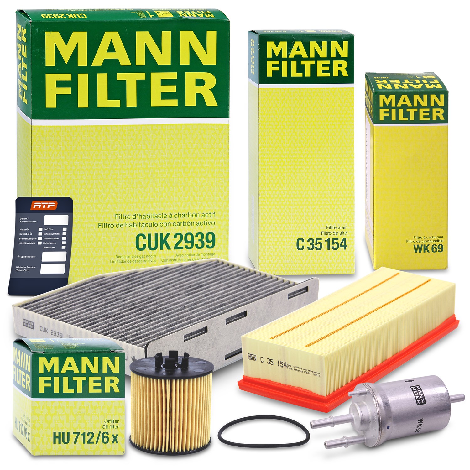 Mann-filter Inspektionspaket Filtersatz SET B [Hersteller-Nr. 10492184] für VW