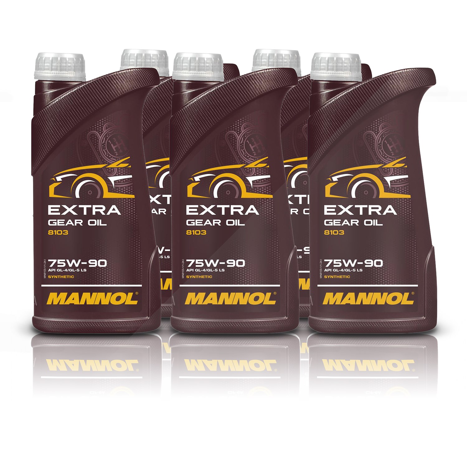 Mannol 5x 1 L Extra Getriebeöl 75W-90 API GL-5 LS (Limited Slip) [Hersteller-Nr. MN8103-1]
