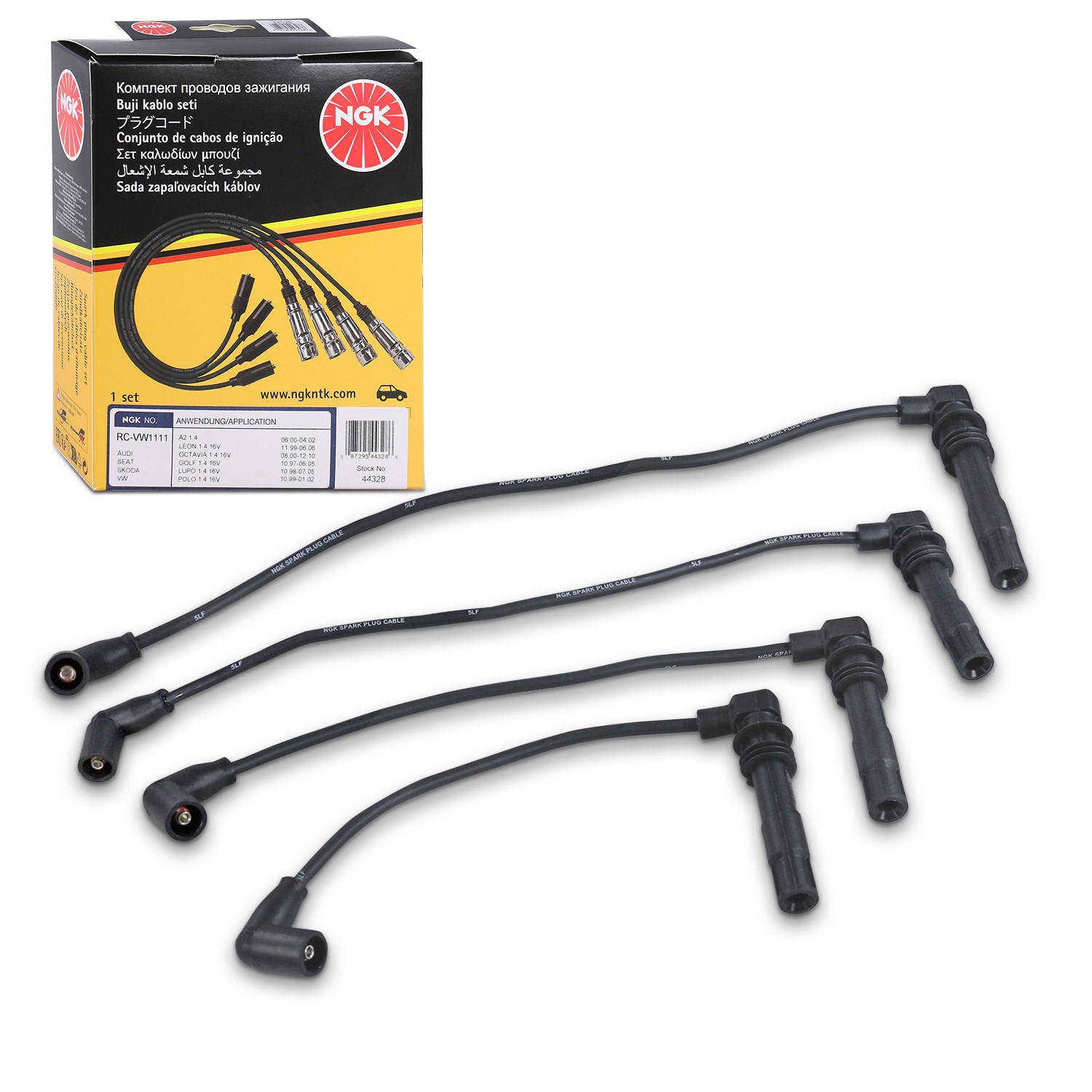 Ngk Zündleitungssatz [Hersteller-Nr. 44328] für VW, Skoda, Audi, Seat