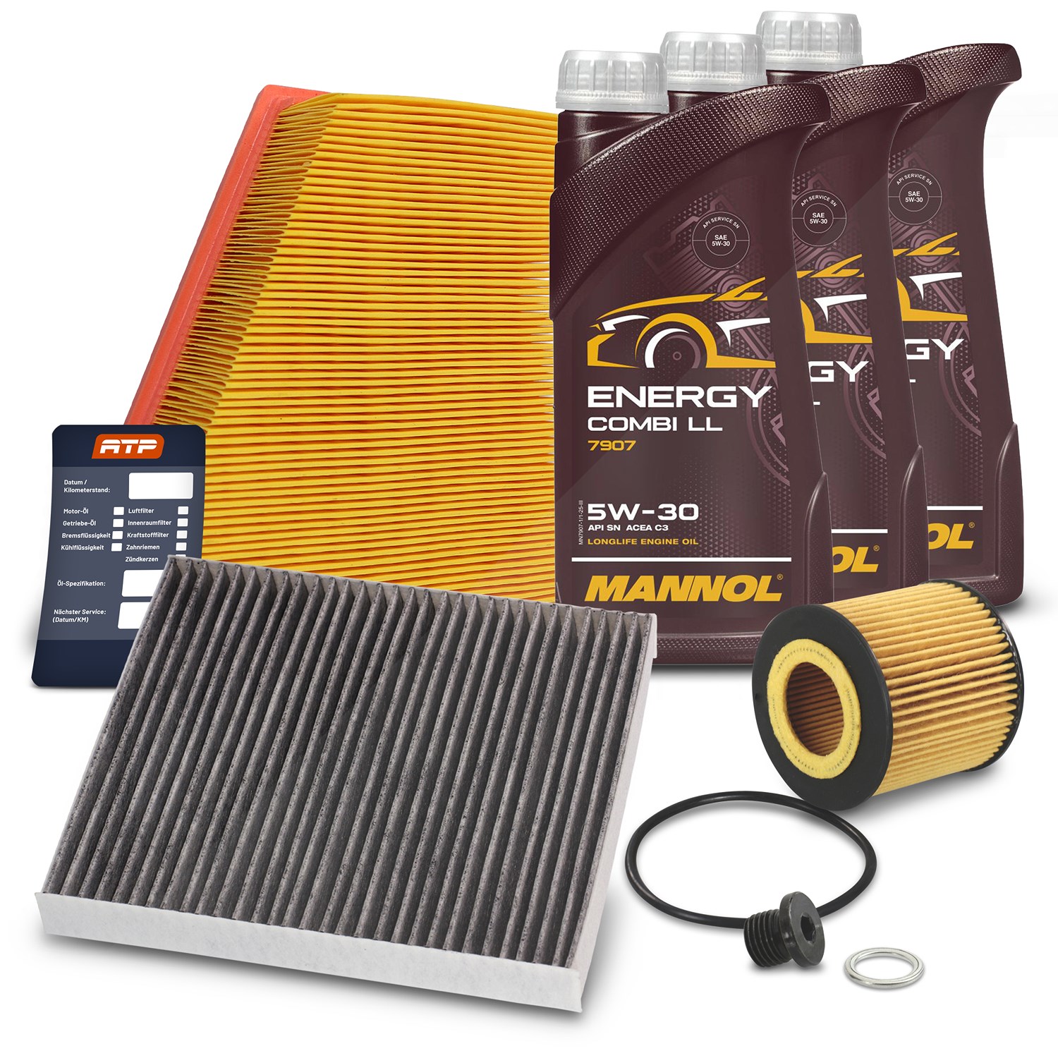 Bestprice Inspektionspaket Set A + 3l 5W-30 Motoröl [Hersteller-Nr. 40486598] für Skoda, Seat, VW