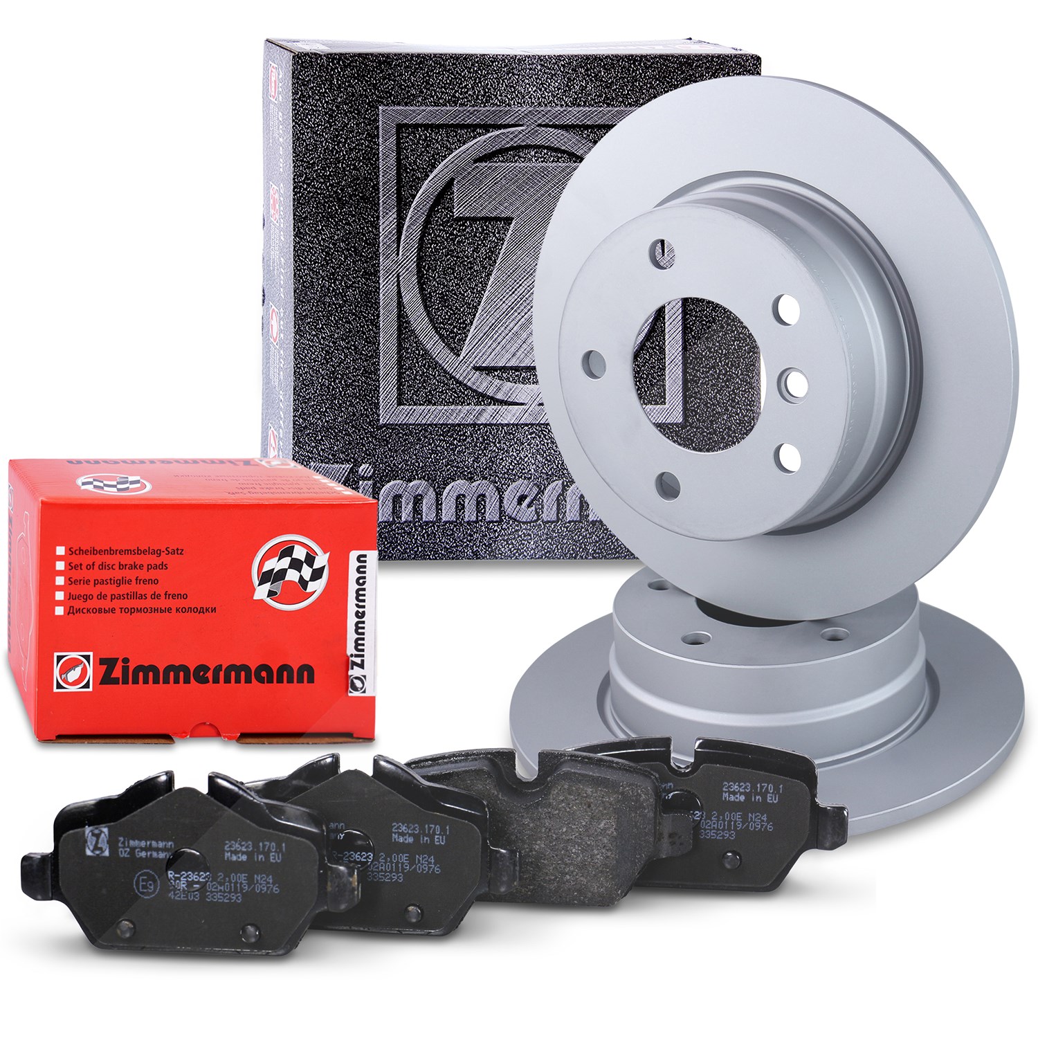 Zimmermann Bremsscheiben + Bremsbeläge Hinterachse [Hersteller-Nr. 10697798] für BMW