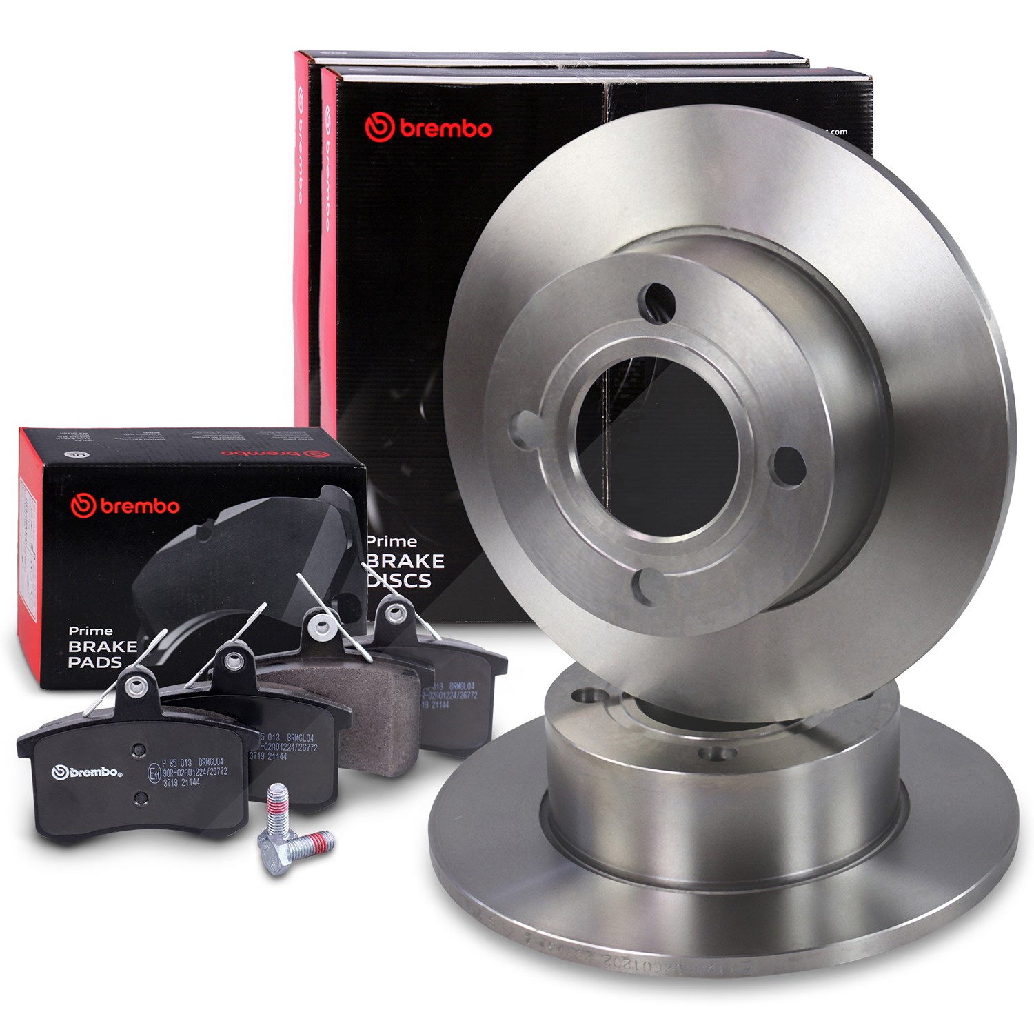 Brembo Bremsscheiben+Bremsbeläge Hinten Voll [Hersteller-Nr. 10698734] für Audi