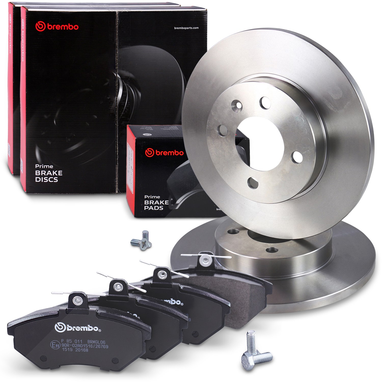 Brembo Bremsscheiben+Bremsbeläge Vorne Voll [Hersteller-Nr. 10698737] für VW, Seat