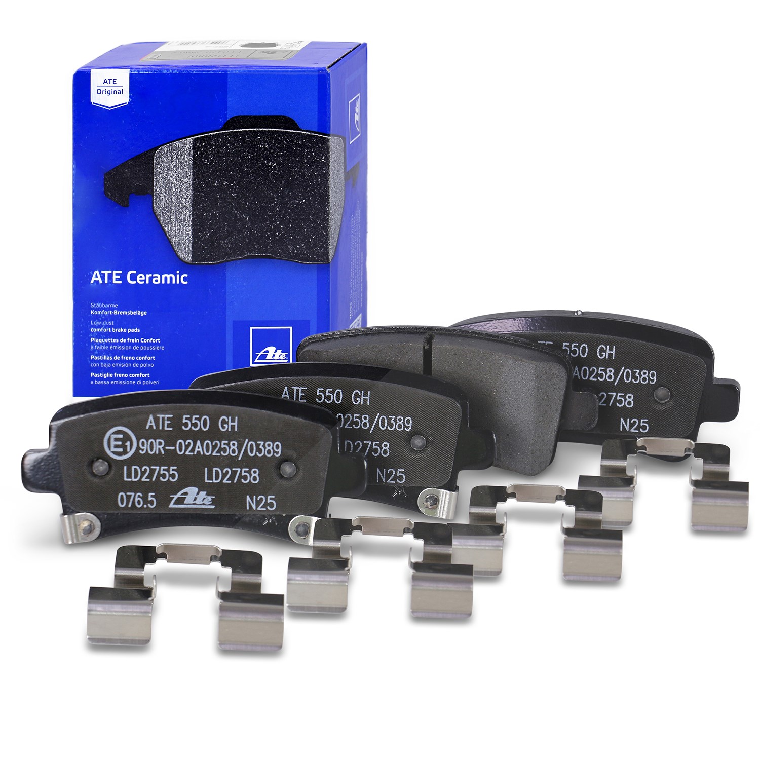 Ate CERAMIC Bremsbelagsatz hinten [Hersteller-Nr. 13.0470-2758.2] für Vauxhall, Opel