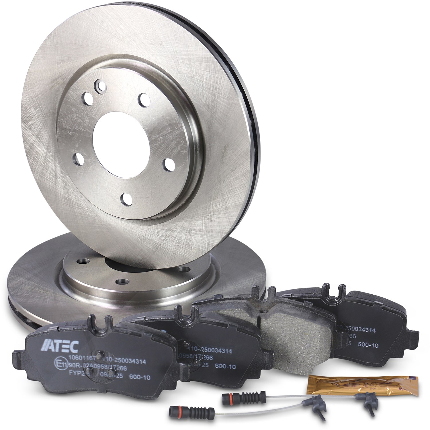 Bestprice Satz Bremsscheiben+Bremsbeläge Vorderachse [Hersteller-Nr. 10601173] für Mercedes-Benz