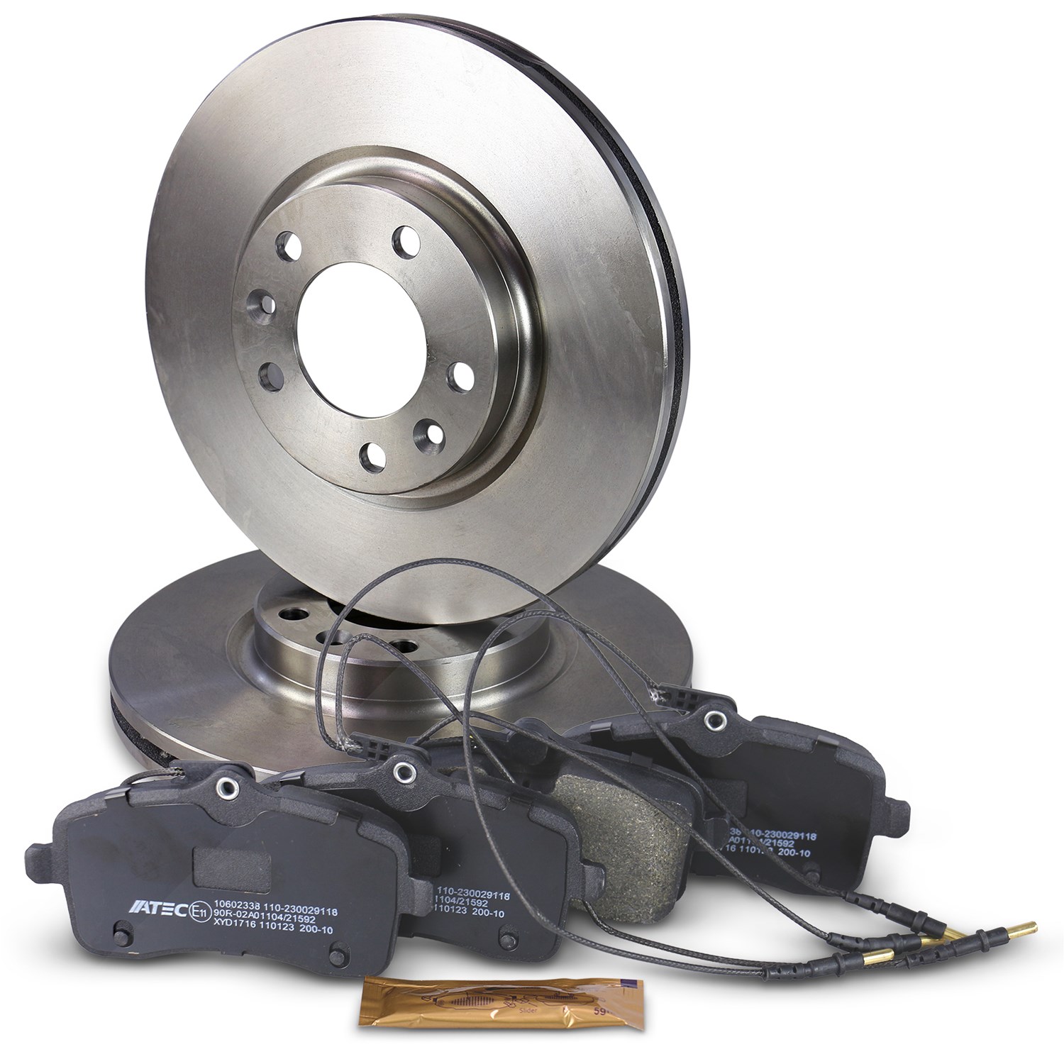 Bestprice Satz Bremsscheiben + Bremsbeläge Vorderachse [Hersteller-Nr. 10602356] für Peugeot