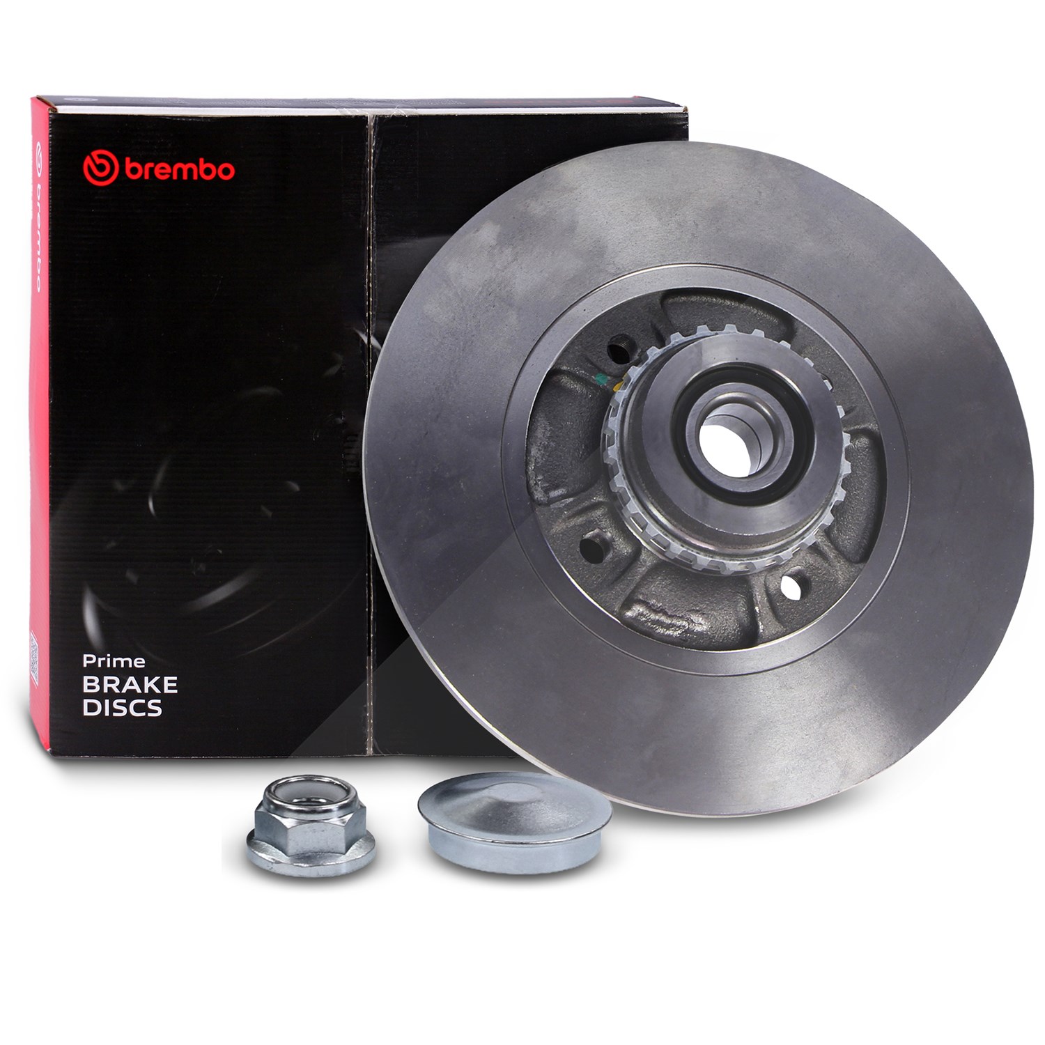 Brembo 1x Bremsscheibe mit Radlagersatz Hinten Voll [Hersteller-Nr. 08.5834.37] für Renault