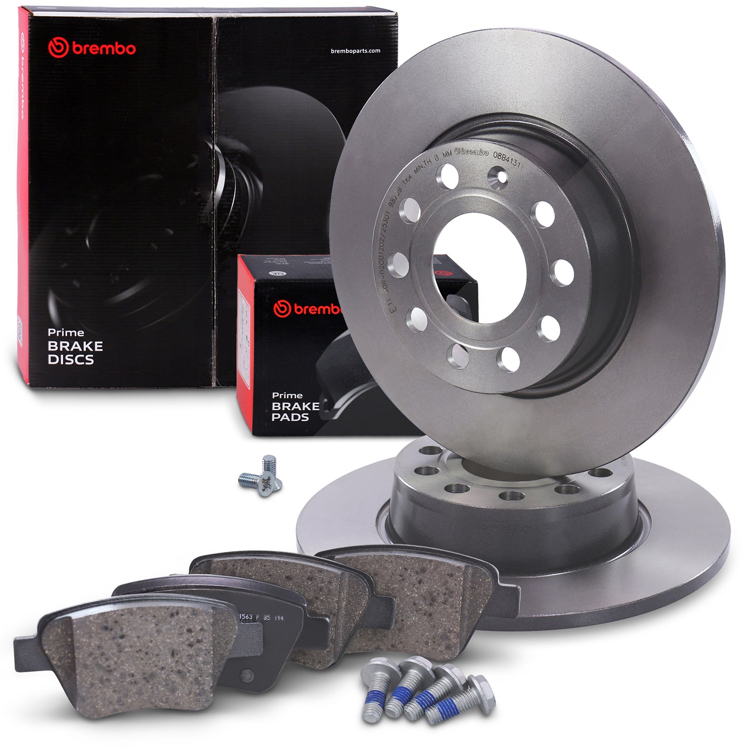 Brembo Bremsscheiben + Bremsbeläge Hinterachse [Hersteller-Nr. 40279151] für Skoda, Seat, VW, Audi