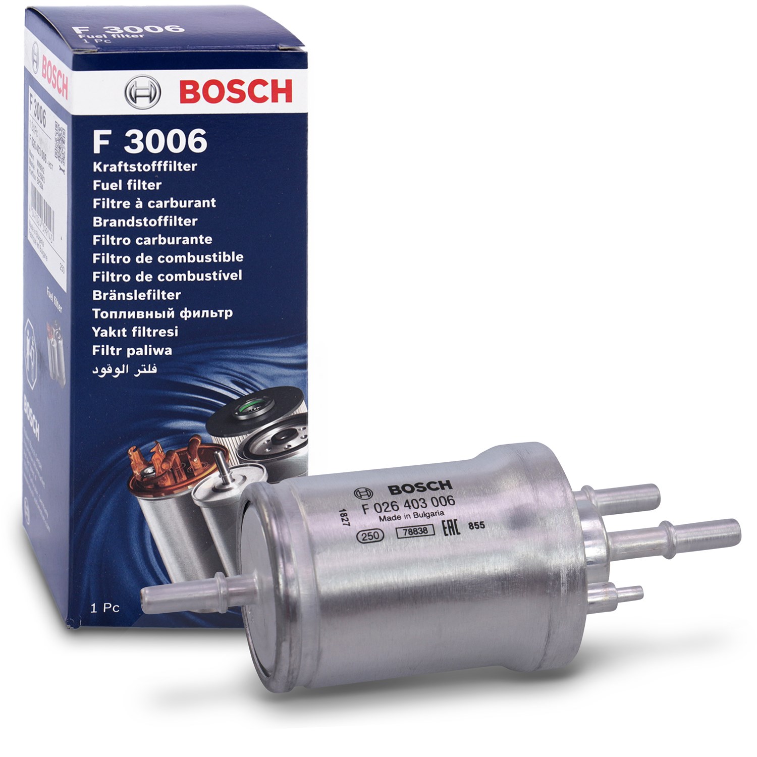 Bosch Kraftstofffilter [Hersteller-Nr. F026403006] für VW, Seat, Audi, Skoda