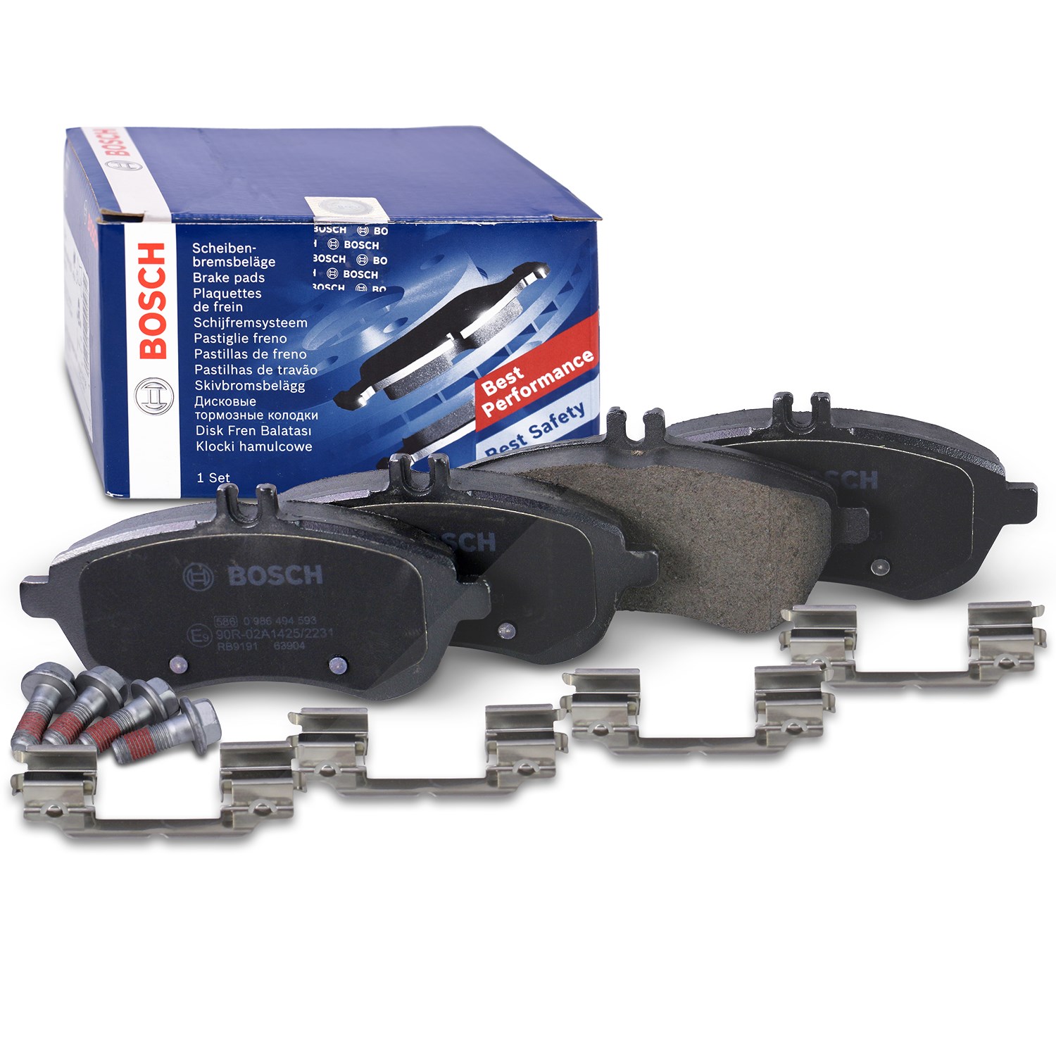 Bosch Bremsbelagsatz vorne [Hersteller-Nr. 0986494593] für Mercedes-Benz