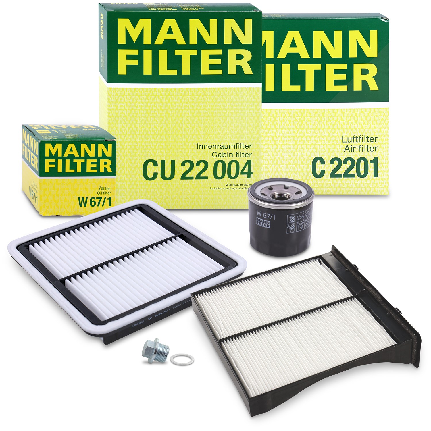 Mann-filter Inspektionspaket Filtersatz SET A [Hersteller-Nr. 10493326] für Subaru