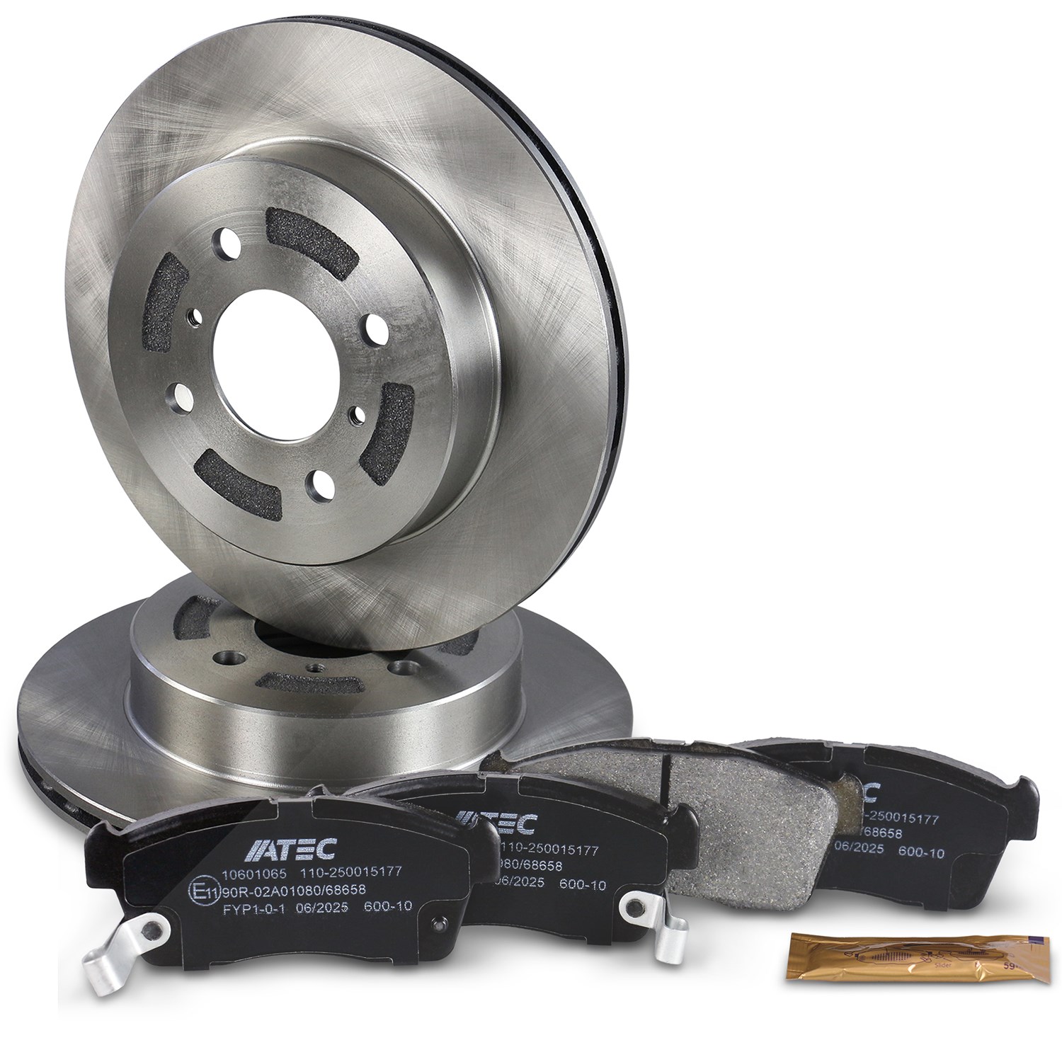 Bestprice Satz Bremsscheiben+Bremsbeläge Vorderachse [Hersteller-Nr. 10601068] für Suzuki