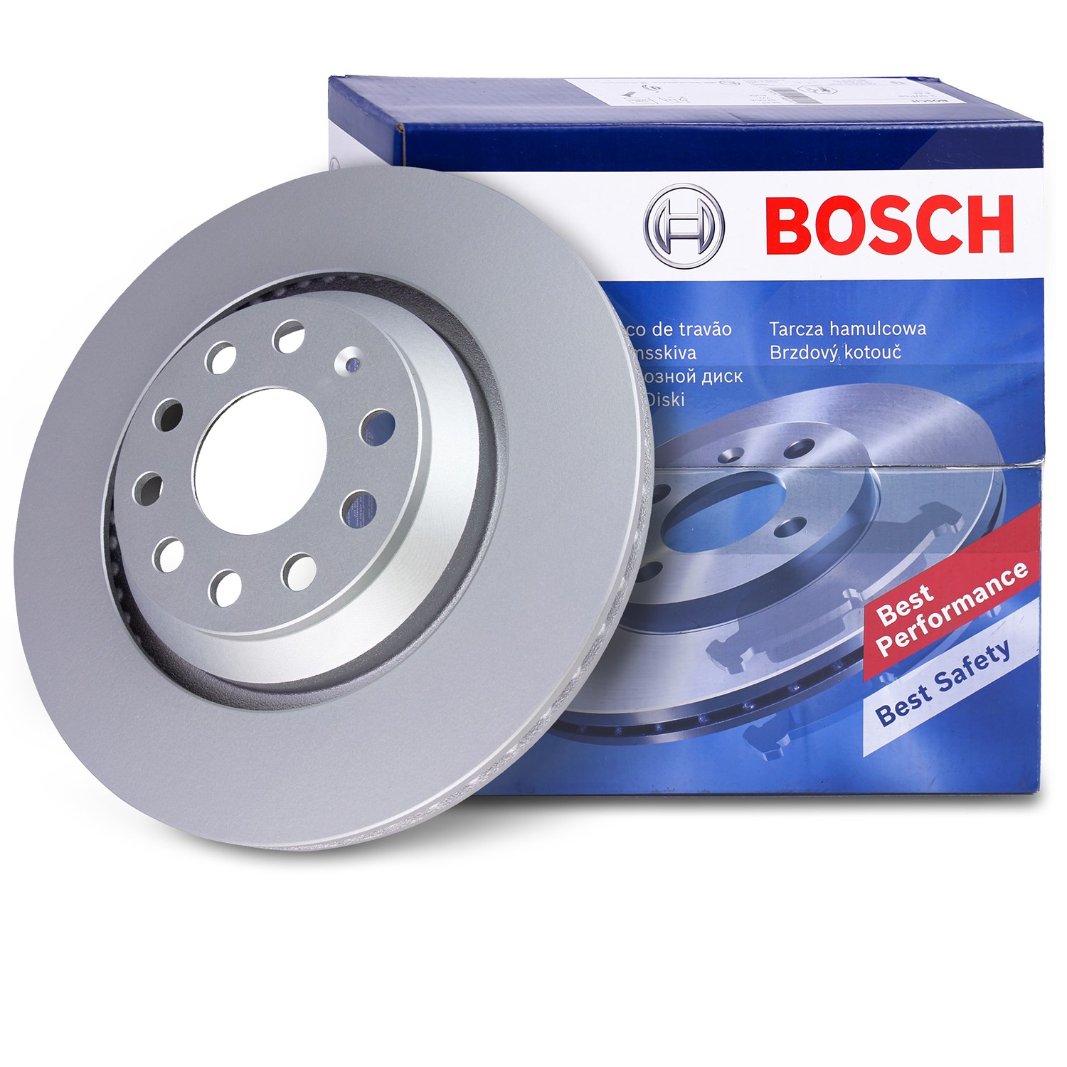 Bosch Bremsscheibe belüftet hinten [Hersteller-Nr. 0986479303] für Seat, Skoda, Cupra, VW, Audi