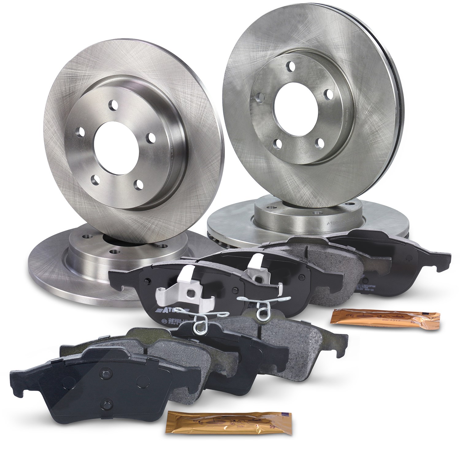 Bestprice Bremsscheiben + Bremsbeläge Vorne + Hinten [Hersteller-Nr. 10603418] für Mazda