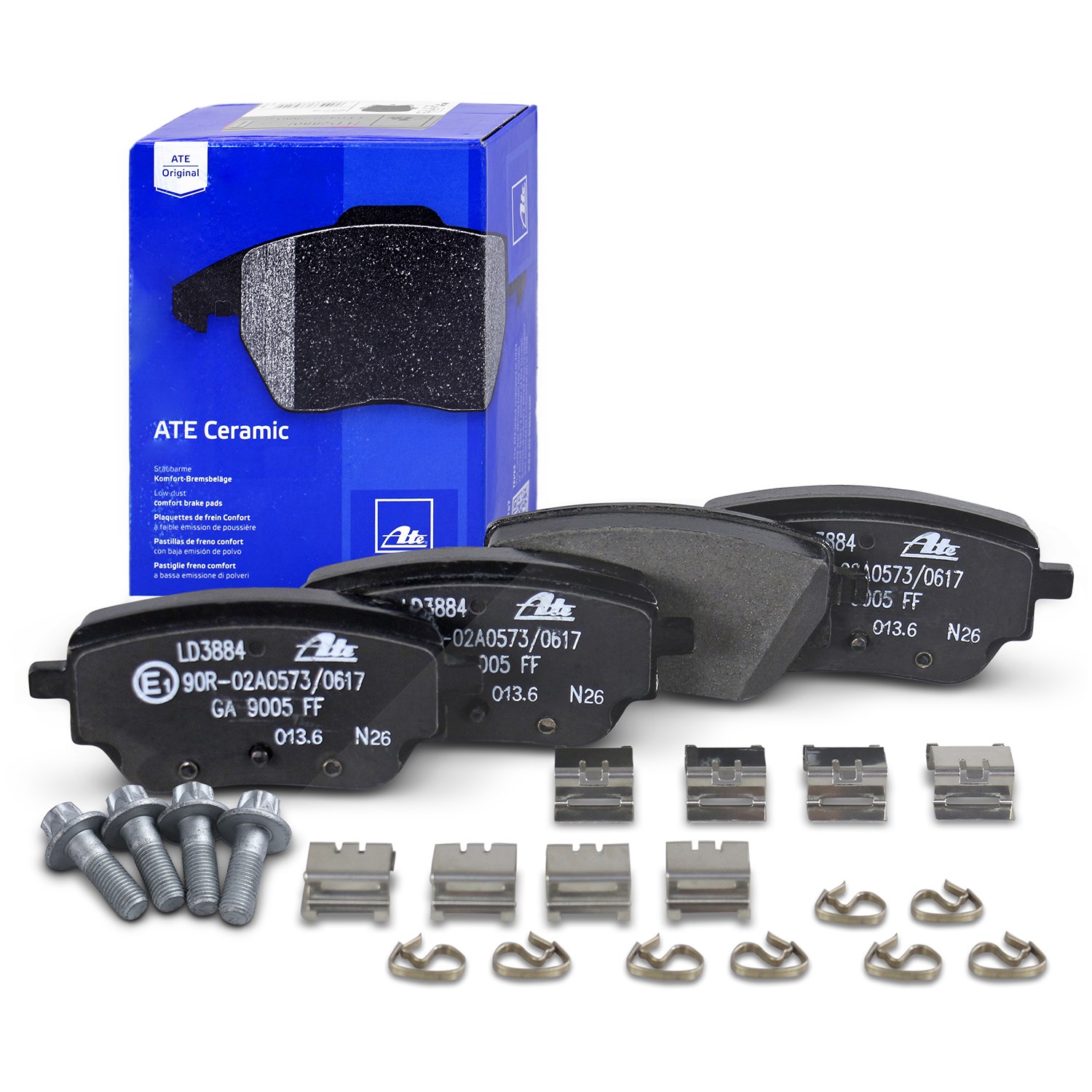 Ate CERAMIC Bremsbelagsatz hinten [Hersteller-Nr. 13.0470-3884.2] für Mercedes-Benz