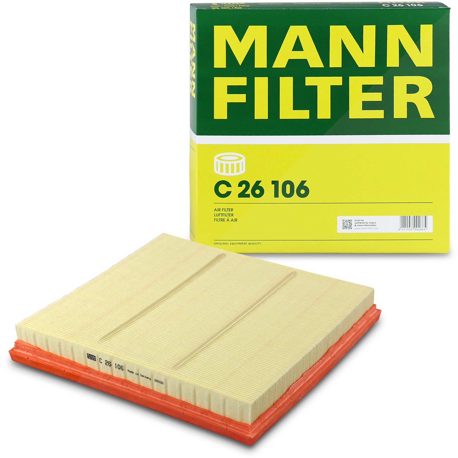 Mann-filter Luftfilter [Hersteller-Nr. C26106] für Chevrolet, Vauxhall, Opel