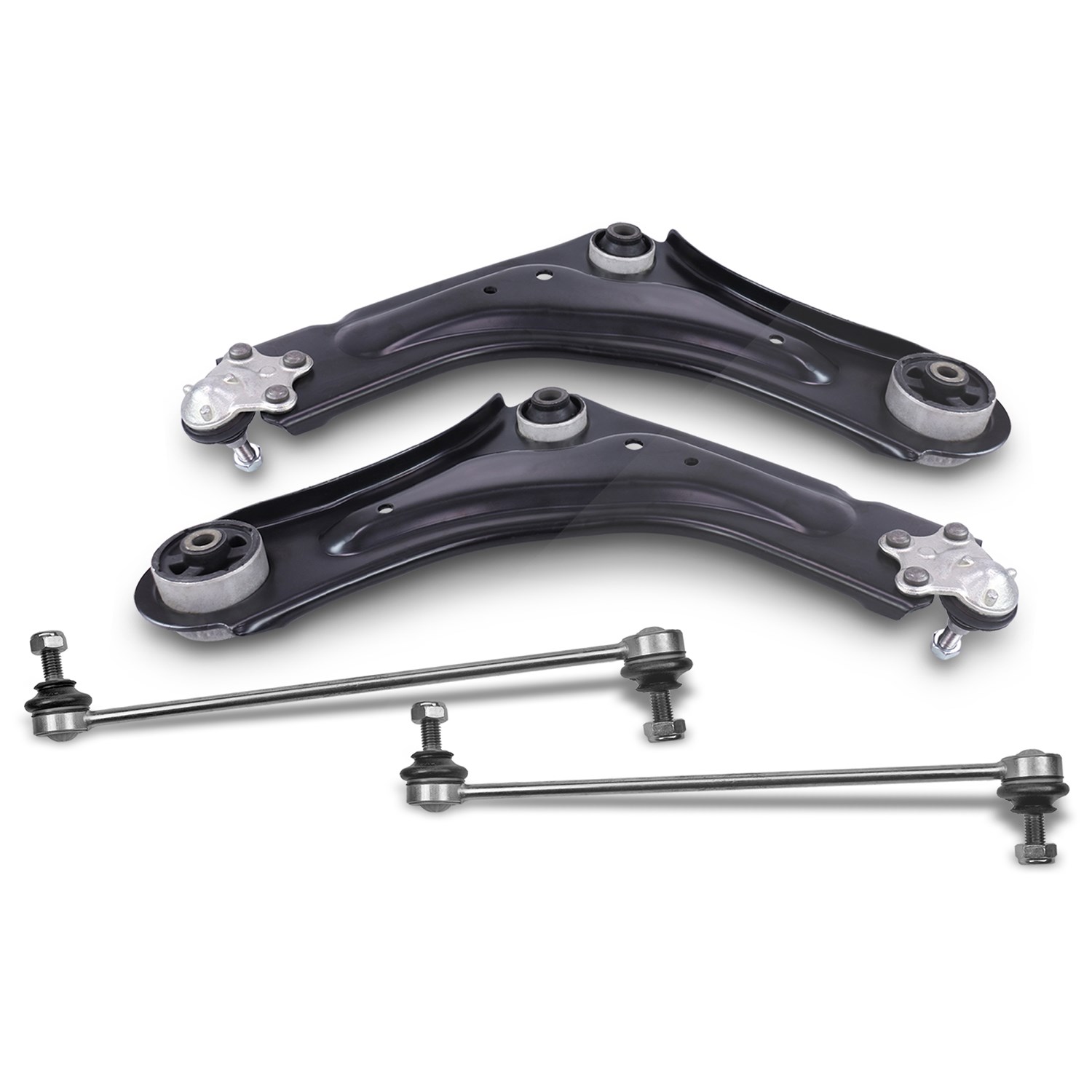 Bestprice 2x Querlenker + 2x Koppelstange vorne [Hersteller-Nr. 41860367] für Renault