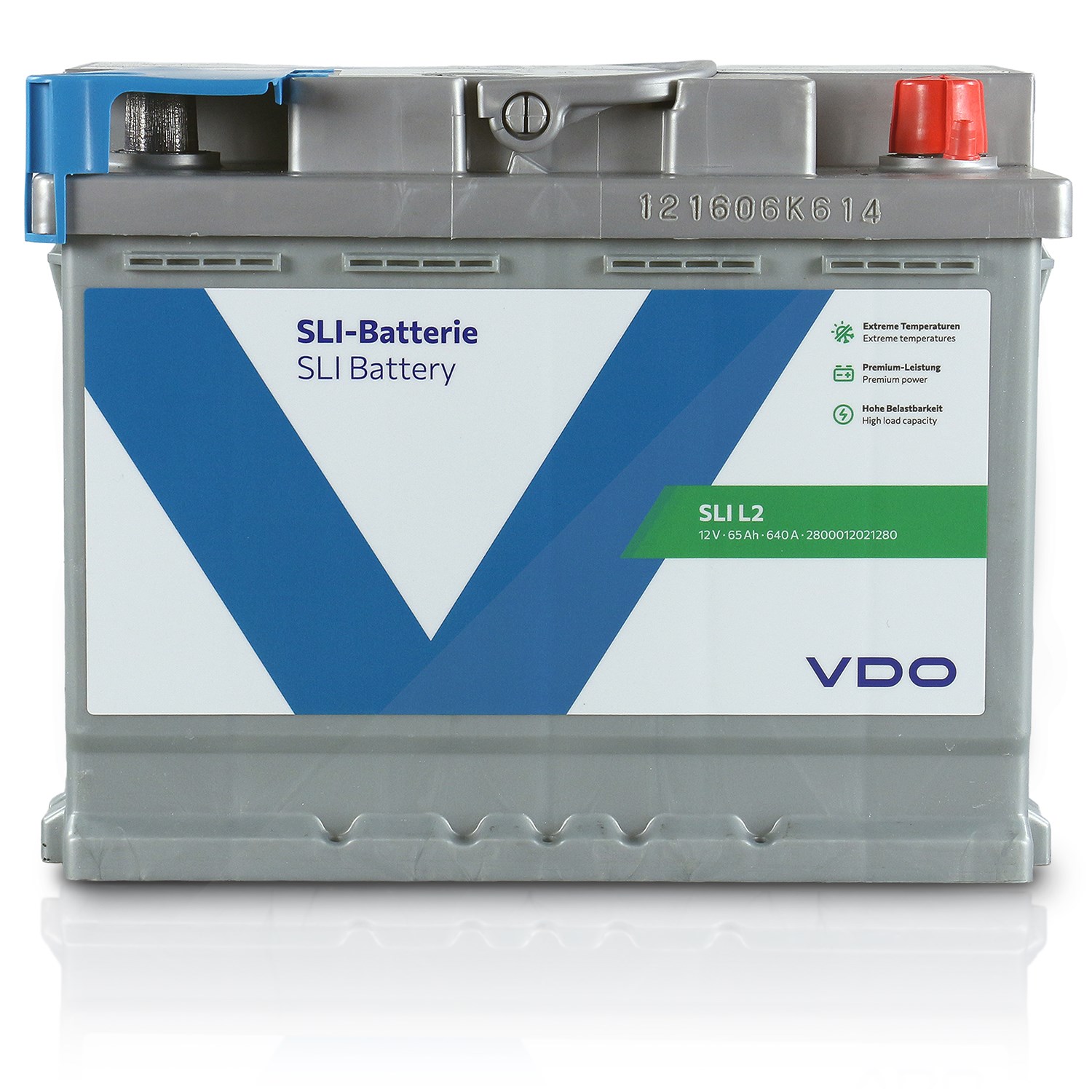 Continental Starterbatterie L2 65Ah 640A [Hersteller-Nr. 2800012021280] für Subaru, Seat, Opel, Alpina, Puch, Mini, Saab, Smart, Daewoo, Jeep, Alpine,