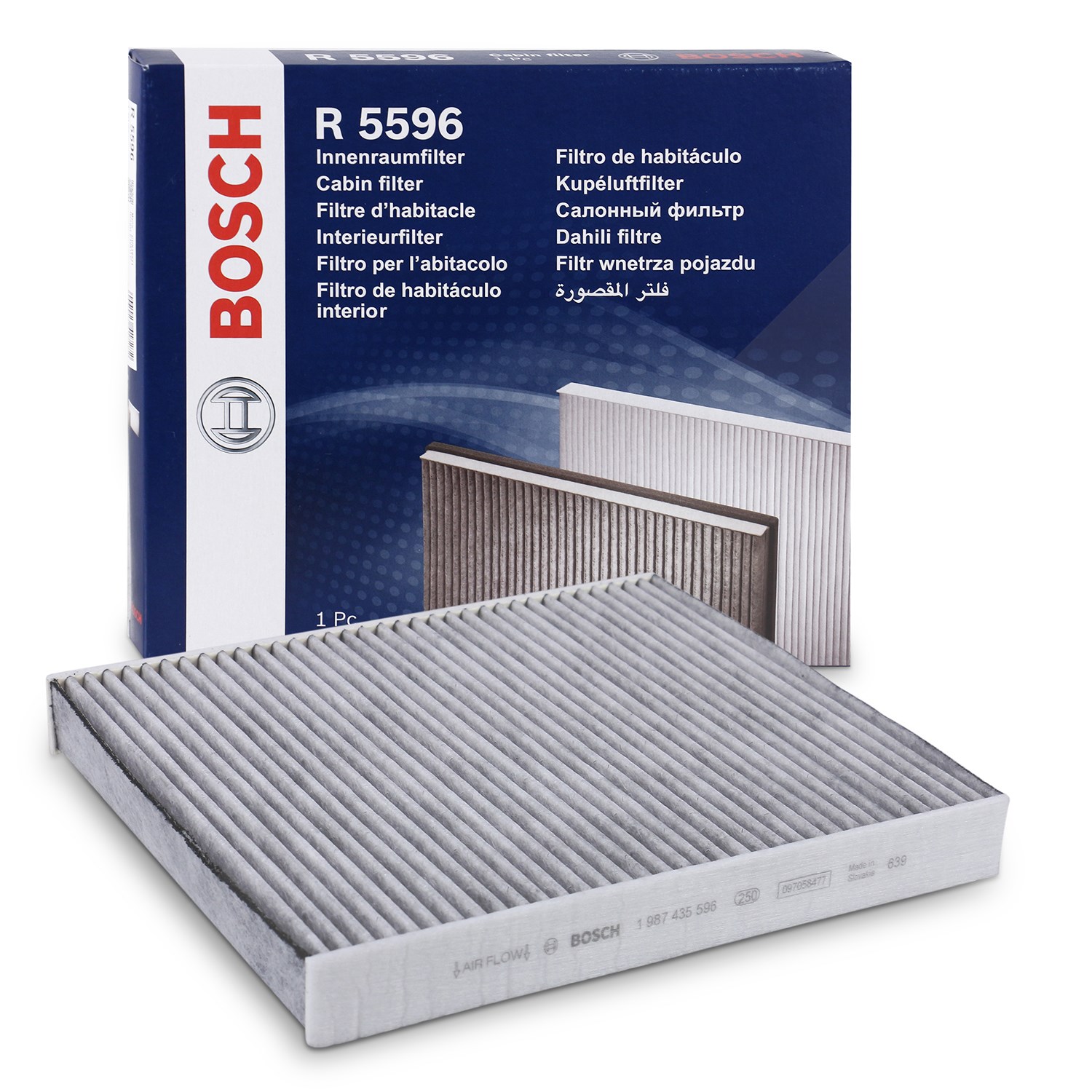 Bosch Filter, Innenraumluft [Hersteller-Nr. 1987435596] für Seat, VW, Audi, Skoda