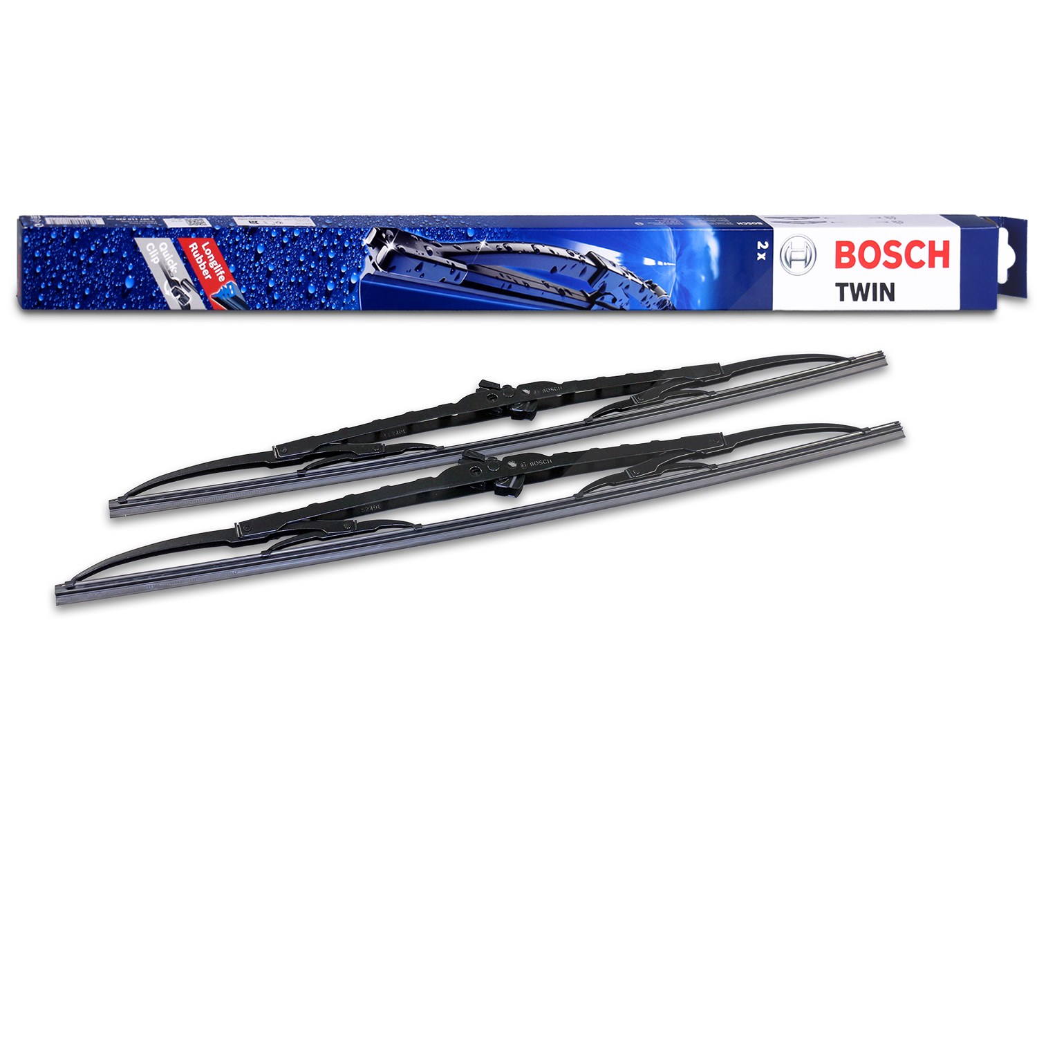 Bosch Wischerblatt Twin 500 [Hersteller-Nr. 3397118560] für Saab, Opel, Vauxhall, Mitsubishi, Lancia, Lincoln, Ssangyong, Rover, Isuzu, Toyota, Mg, Ho