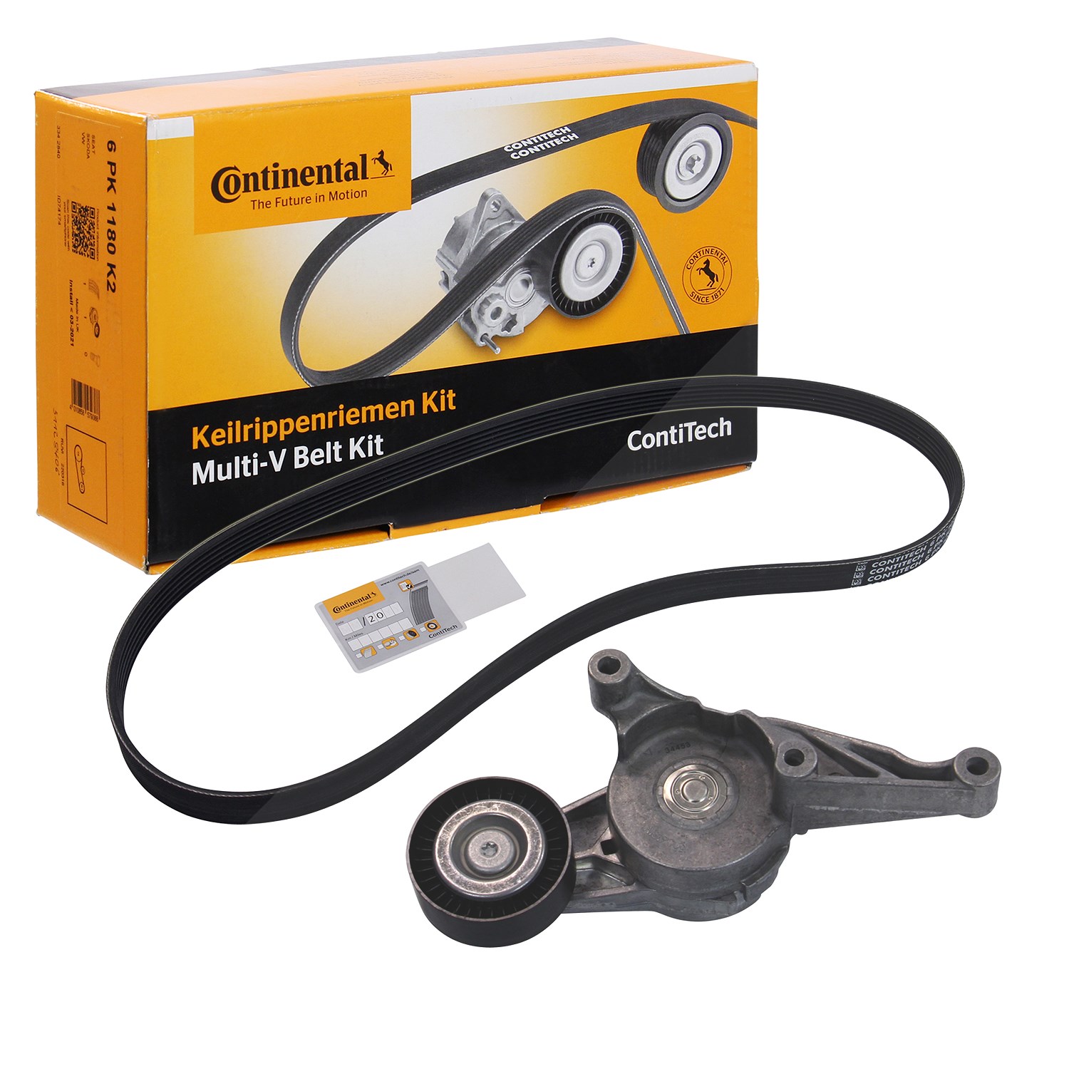 Continental Ctam Keilrippenriemensatz [Hersteller-Nr. 6PK1050K1] für Skoda, VW, Audi, Seat