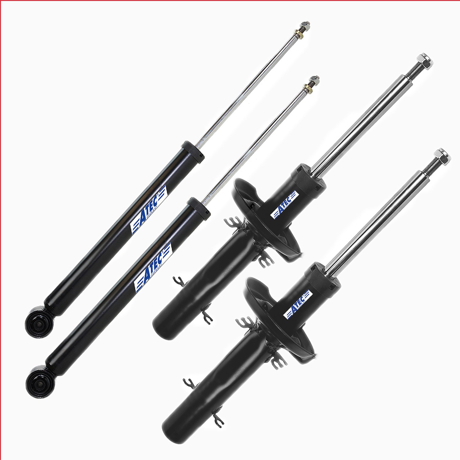 Bestprice 4x Stoßdämpfer vorne+hinten Gasdruck beidseitig [Hersteller-Nr. 10700040] für Seat, VW, Skoda