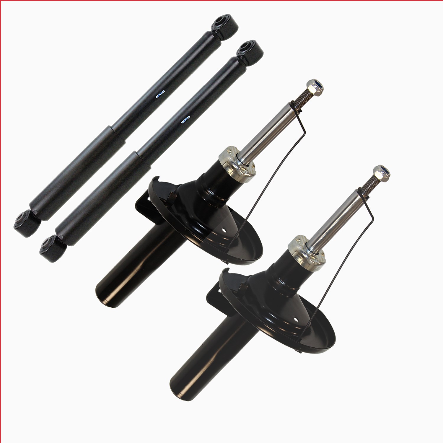 Bestprice 4x Stoßdämpfer vorne+hinten Gasdruck beidseitig [Hersteller-Nr. 10700043] für Seat, VW, Ford