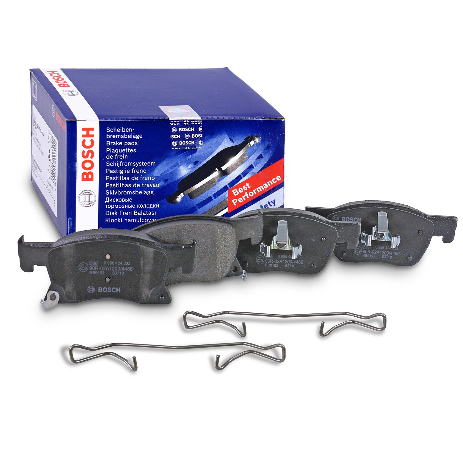 Bosch Bremsbelagsatz vorne [Hersteller-Nr. 0986424332] für Opel, Vauxhall