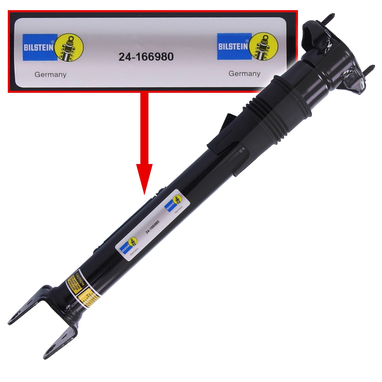Bilstein Stoßdämpfer Hinterachse beidseitig [Hersteller-Nr. 24-166980] für Mercedes-Benz