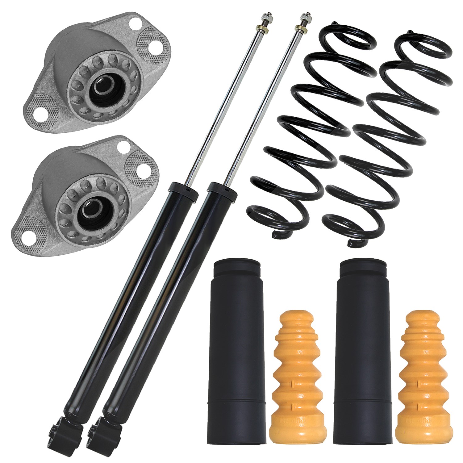 Bestprice 2x Stoßdämpfer Gas+Federn+DomlagerStaubschutz [Hersteller-Nr. 10701646] für Seat, VW