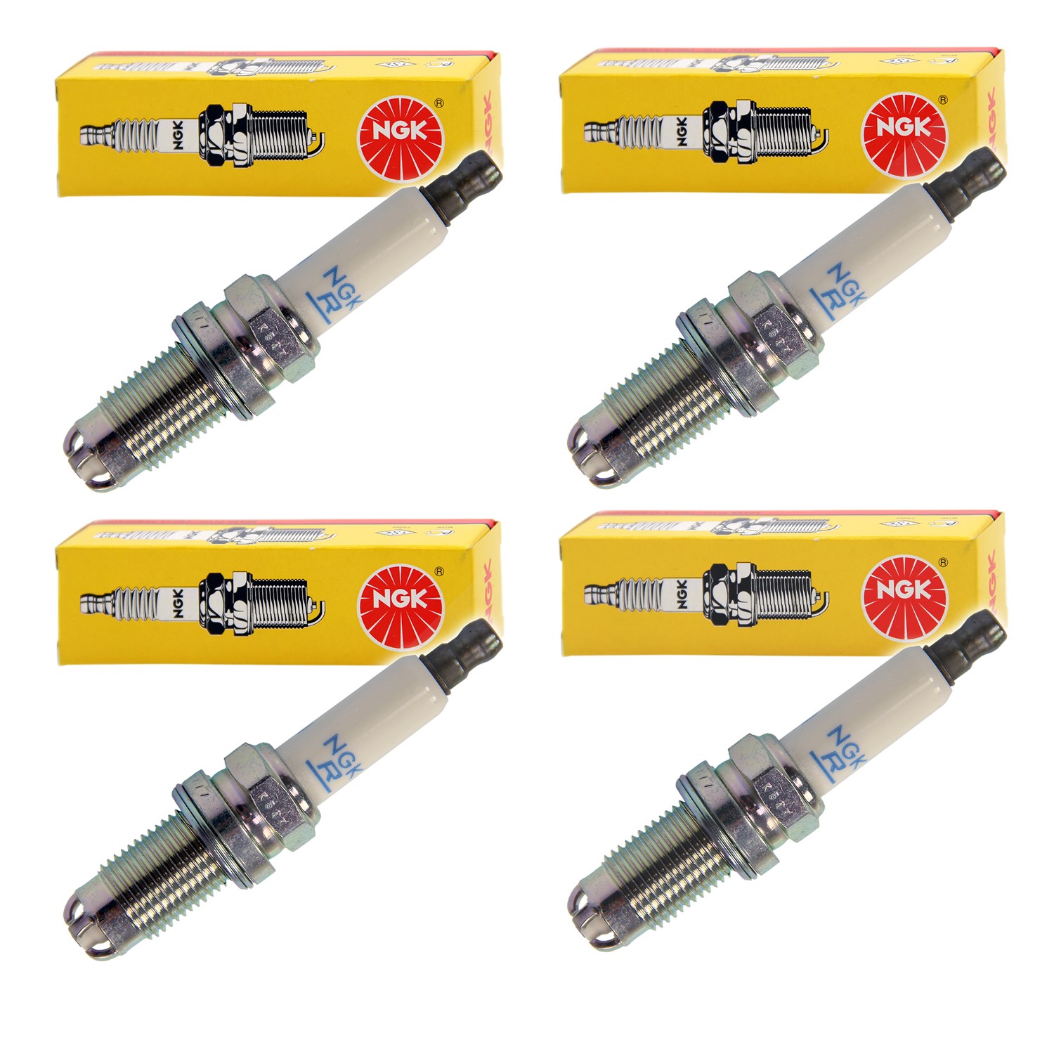 Ngk 4x Zündkerze 6449 [Hersteller-Nr. 6449] für Audi, Skoda, VW