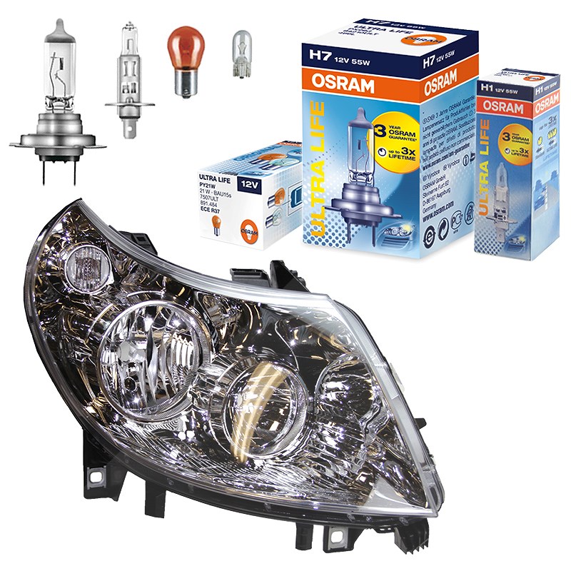 Bestprice 1x Scheinwerfer rechts + Leuchtmittel [Hersteller-Nr. 31178850] für Citroën, Peugeot, Fiat
