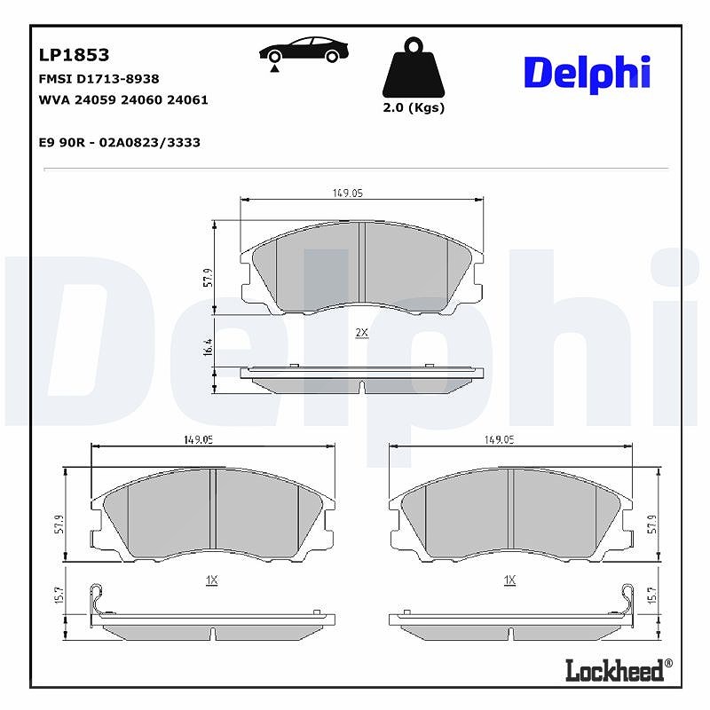 Delphi Bremsbelagsatz Vorne Lp1853 - Bild 7