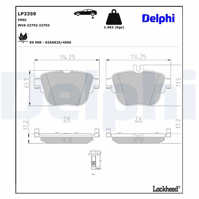 Für DELPHI LP3359 Brake Pad Set, disc brake LP3359 Brake pads set rear , fits: - Bild 5